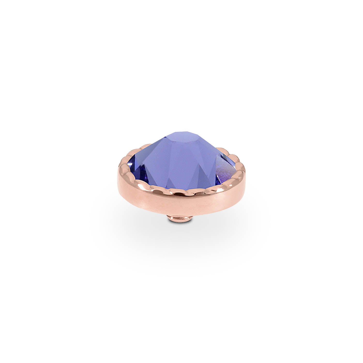 Bocconi Flat Top 9 mm - Roségold tanzanite