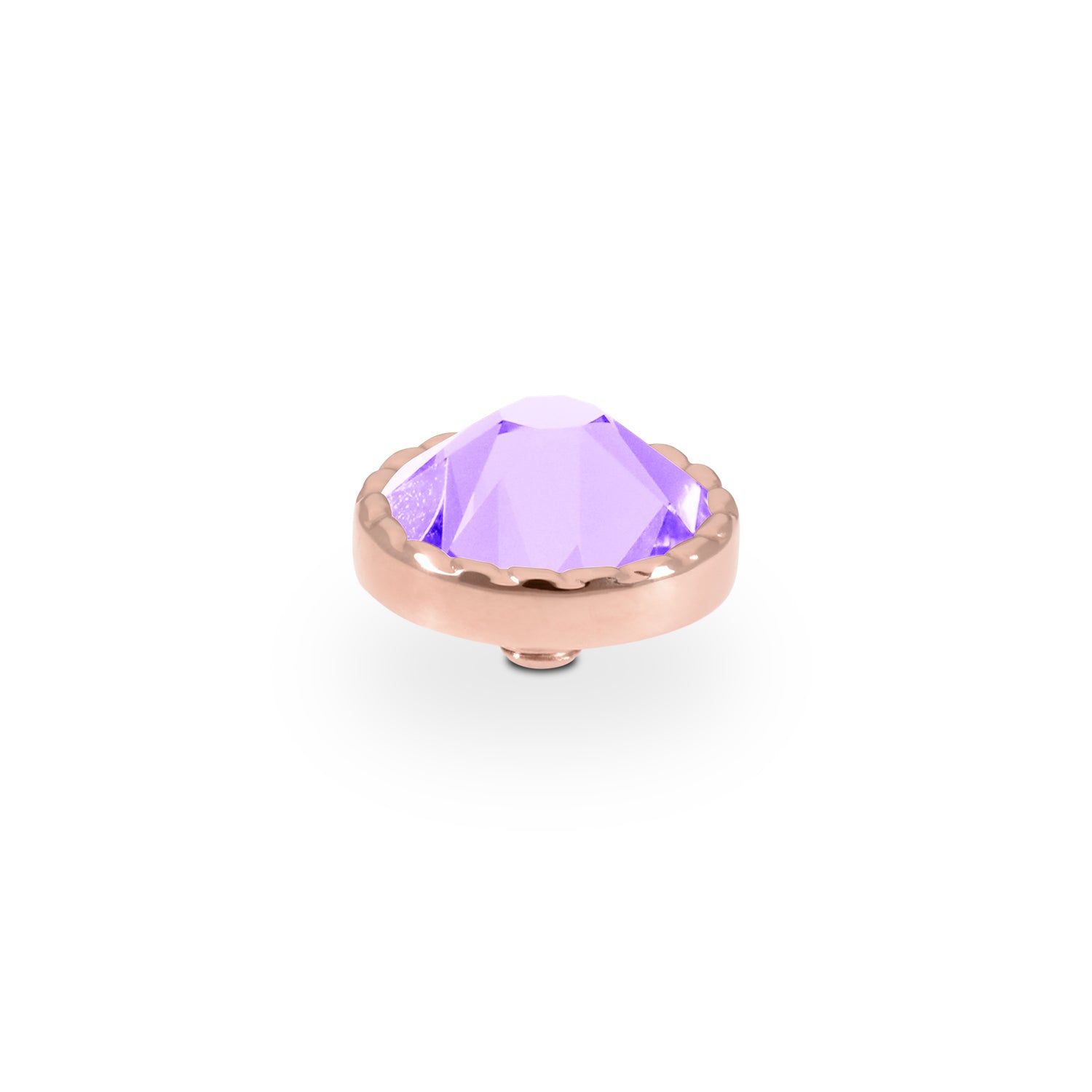 Bocconi Flat Top 9 mm - Roségold Crystal Lilac