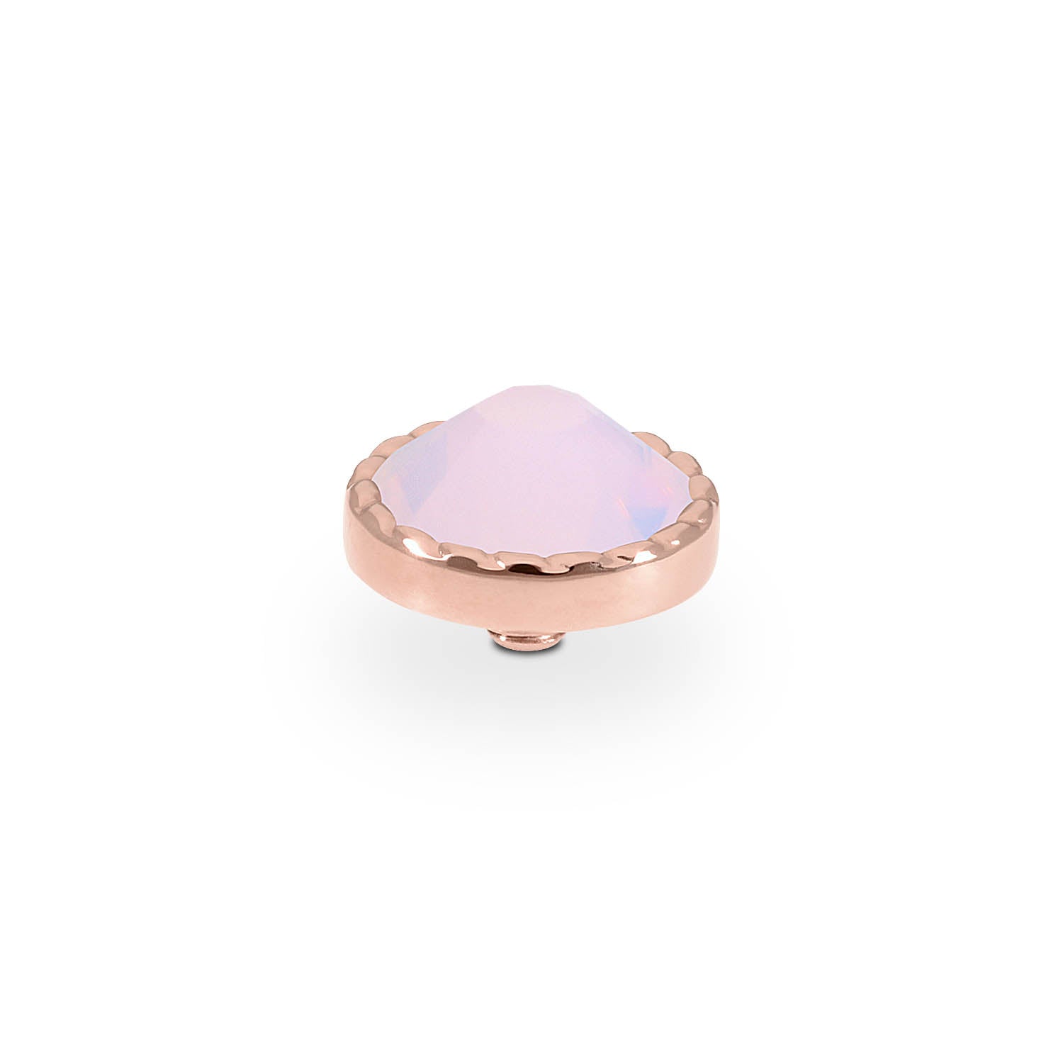Bocconi Flat Top 9 mm - Roségold rose opal