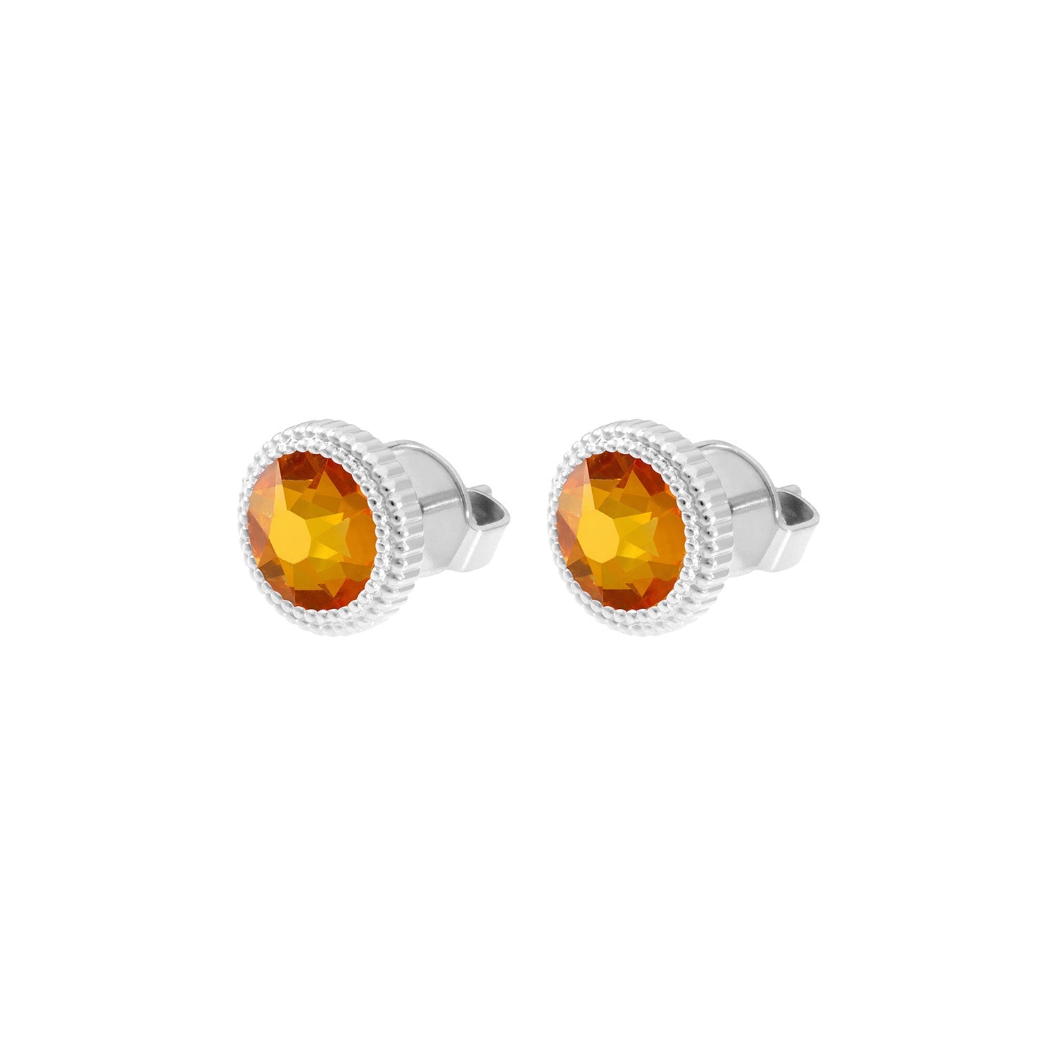 Fabero Flat Ear Studs 10 mm - Silver