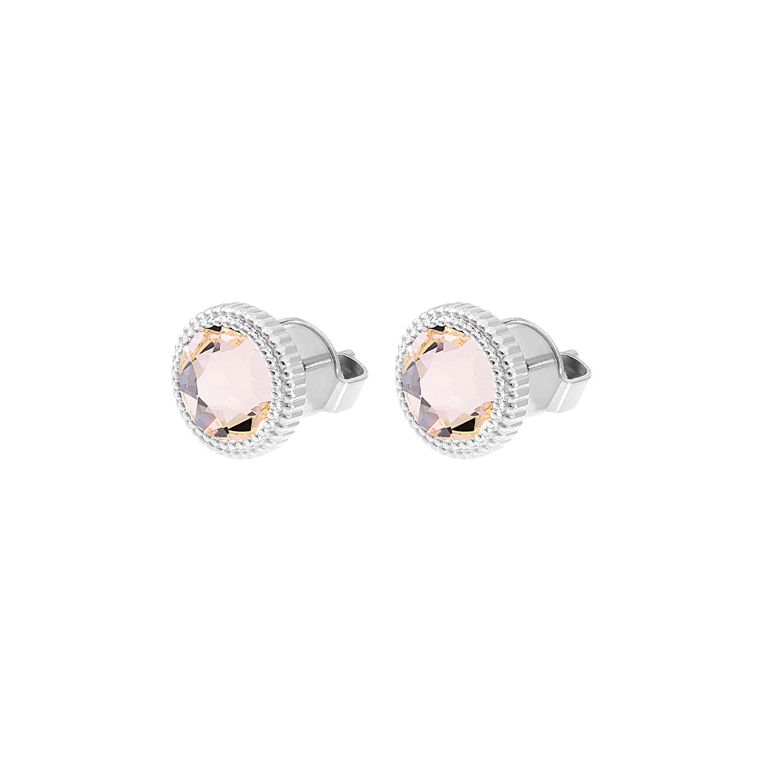 Fabero Flat Ohrstecker 10 mm - Silber silk