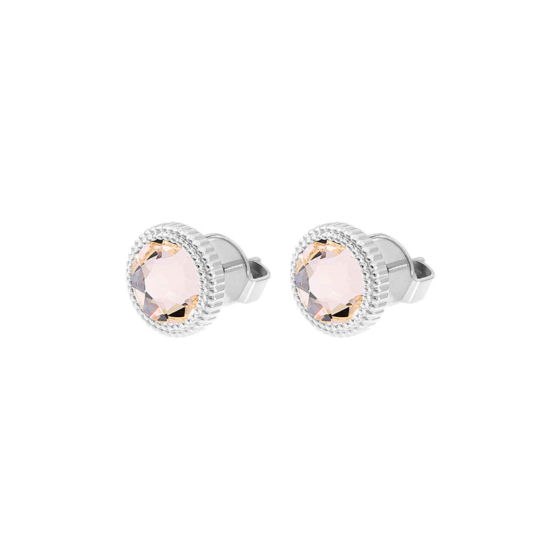 Fabero Flat Ohrstecker 10 mm - Silber silk