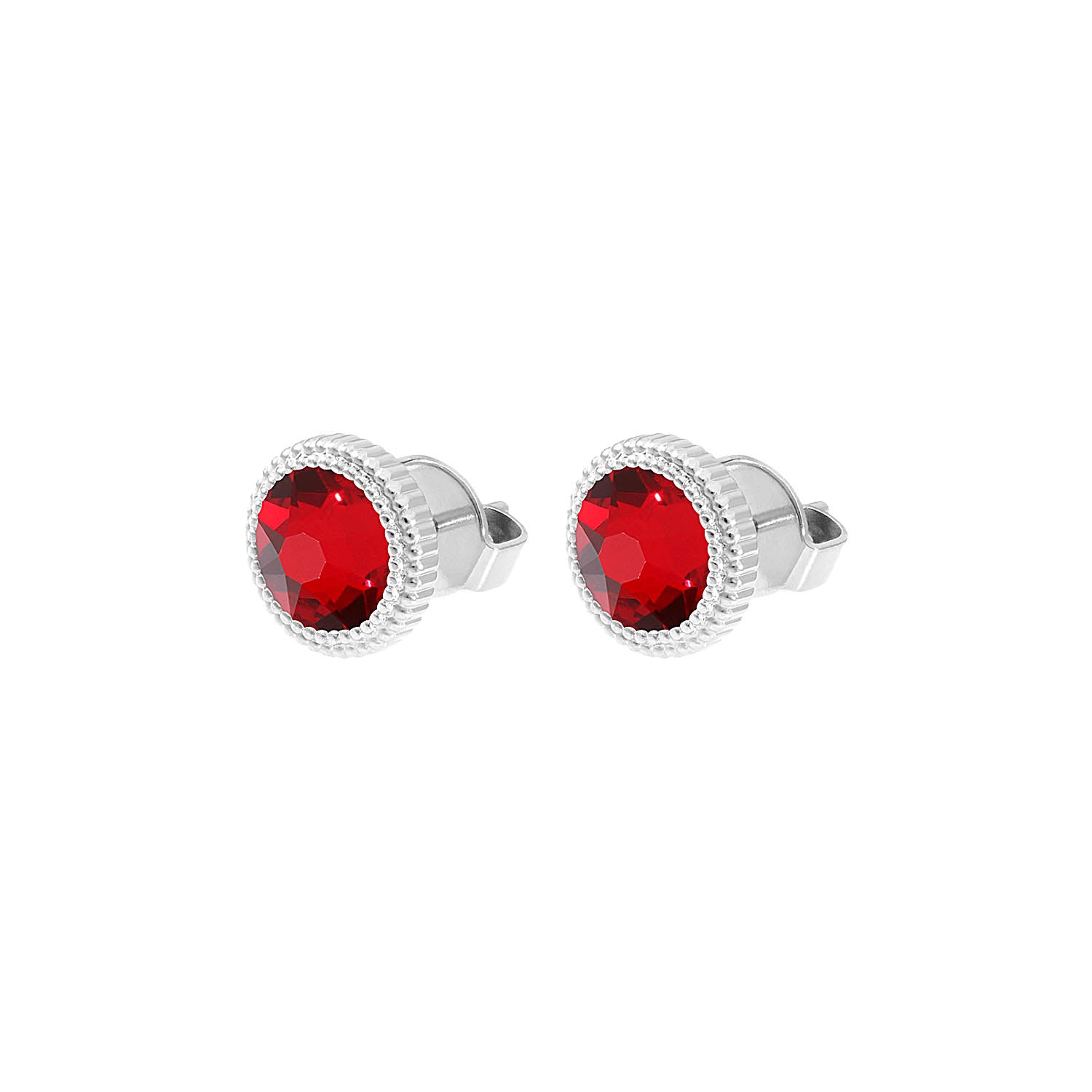 Fabero Flat Ohrstecker 10 mm - Silber Siam