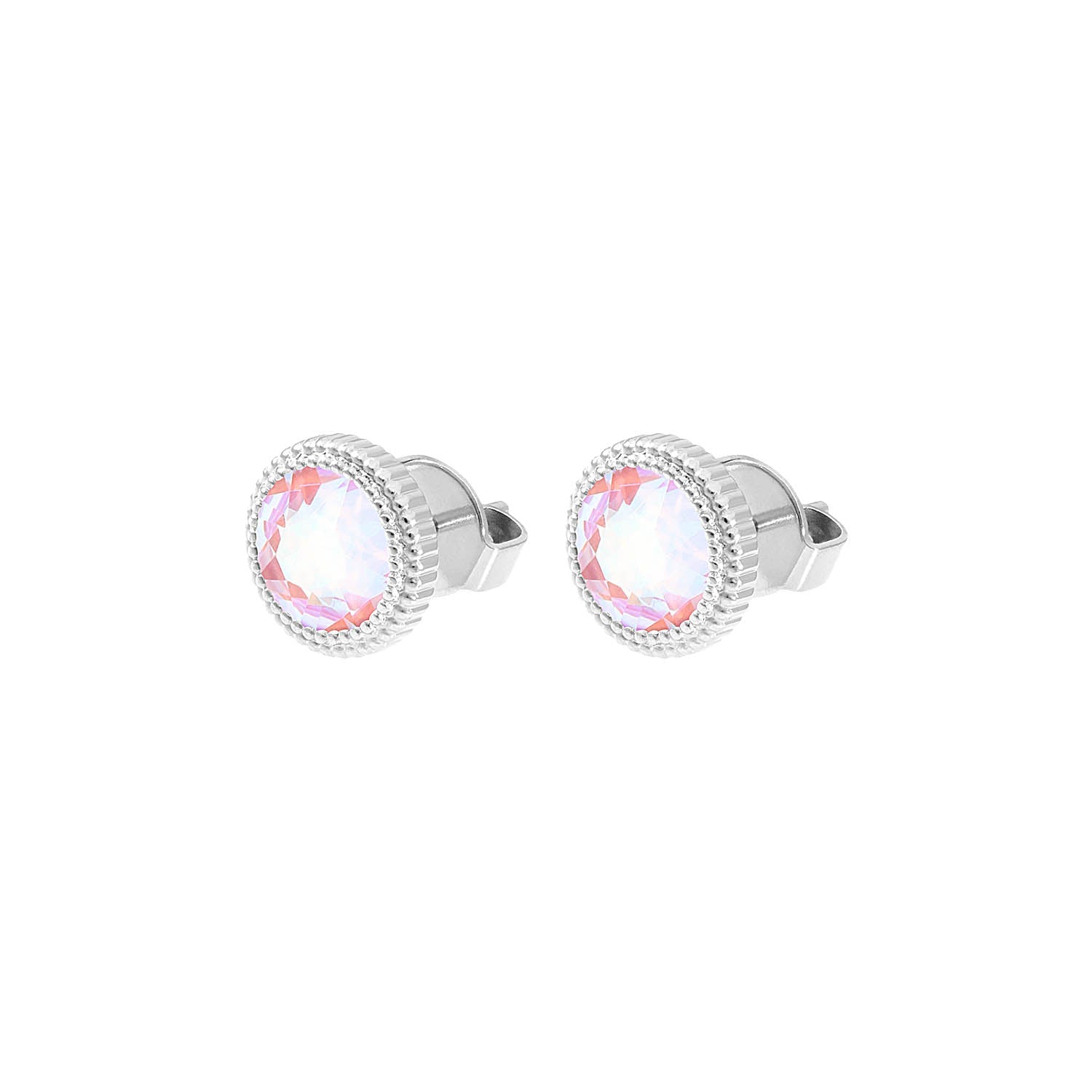 Fabero Flat Ear Studs 10 mm - Silver