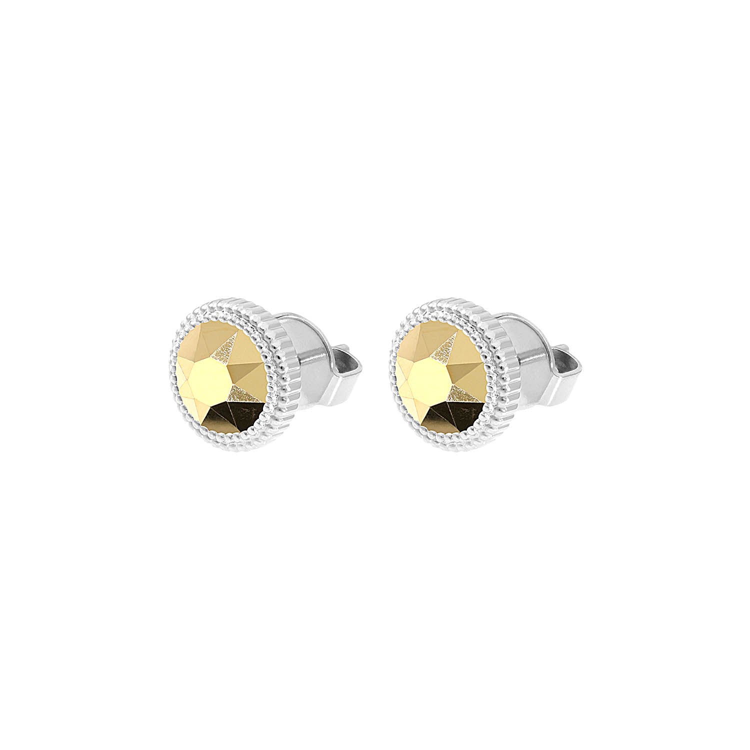 Fabero Flat Ear Studs 10 mm - Silver