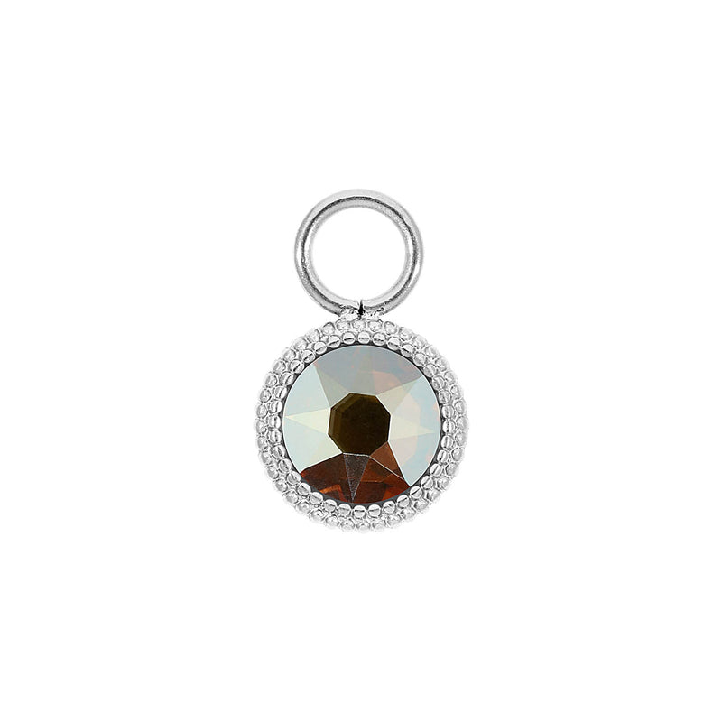 Fabero Flat Charm 10 mm - Silber metallic sunshine