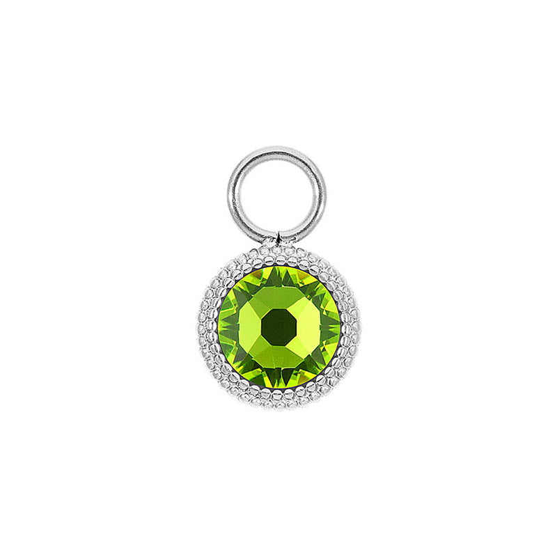 Fabero Flat Charm 10 mm - Silber Citrus Green