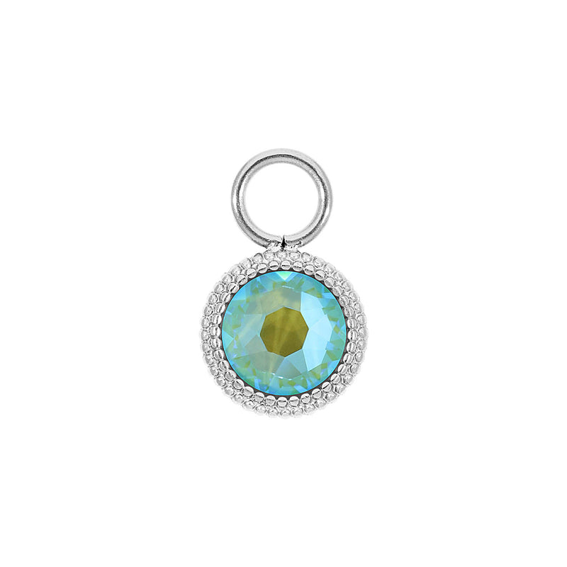 Fabero Flat Charm 10 mm - Silber silky sage delite