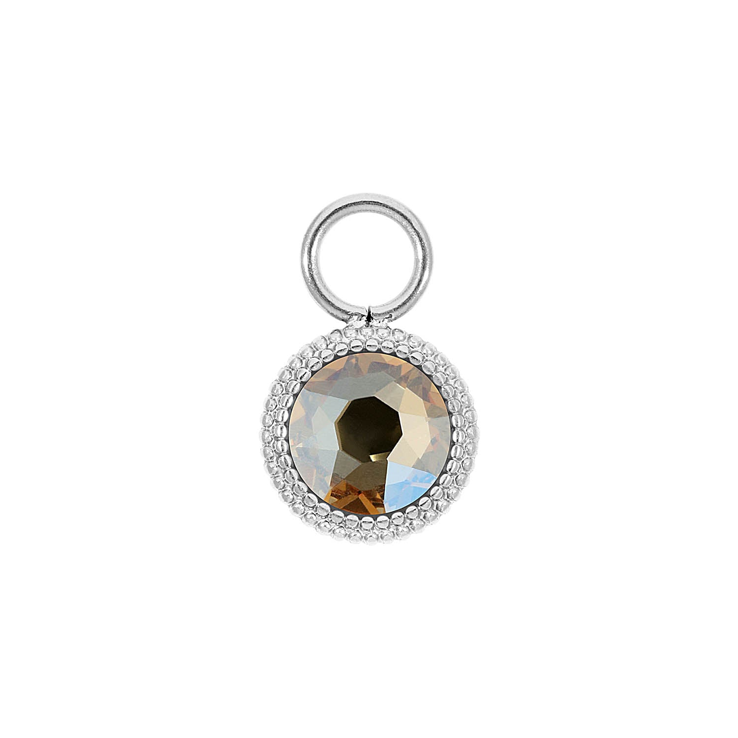 Fabero Flat Charm 10 mm - Silber golden shadow