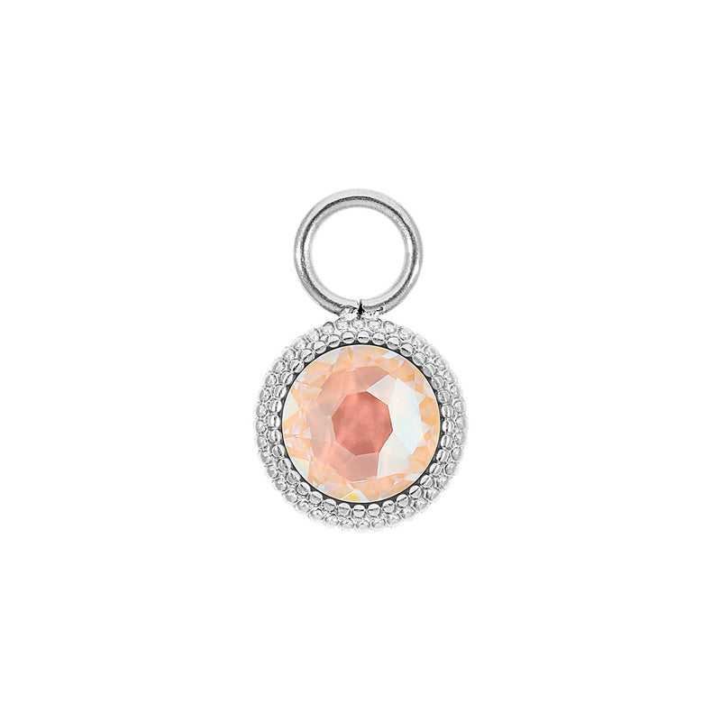 Fabero Flat Charm 10 mm - Silber ivory cream delite