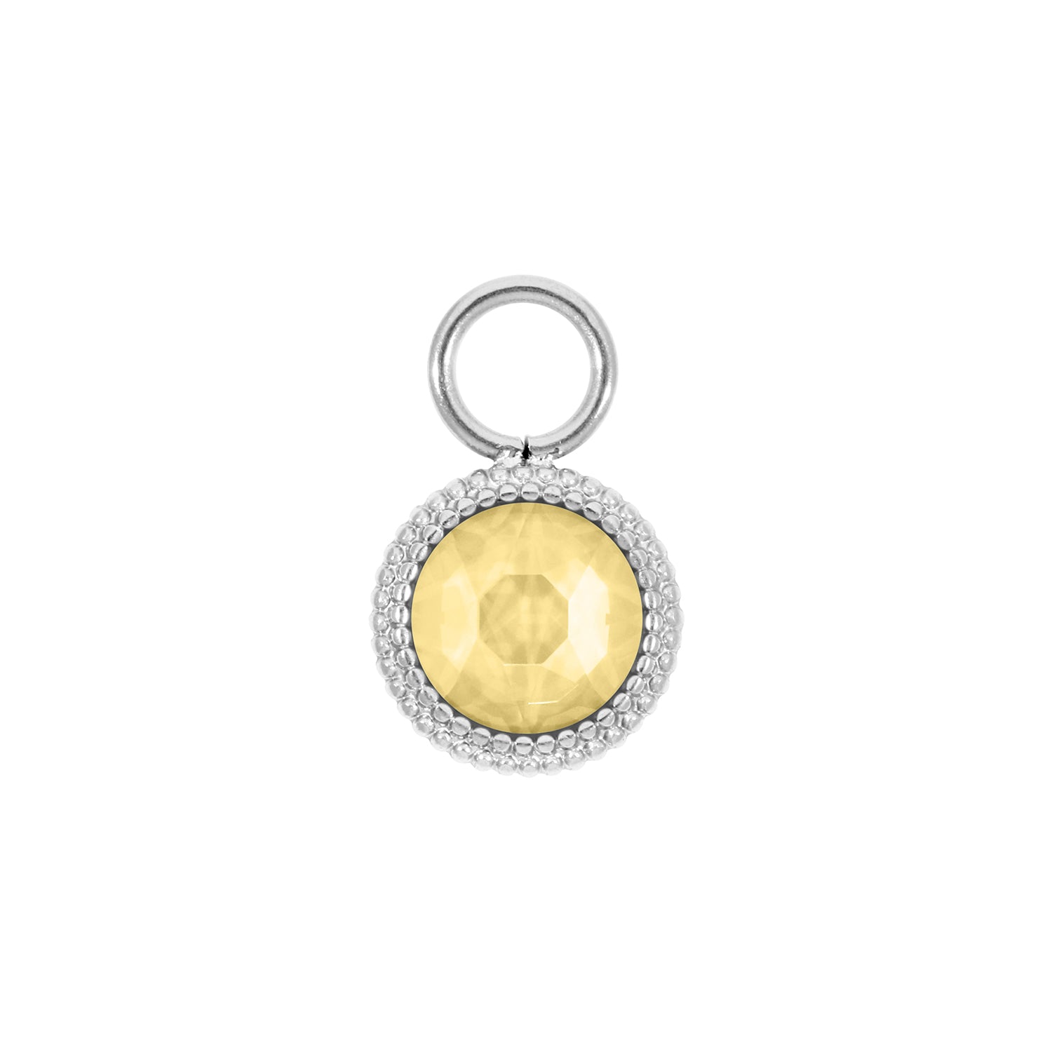 Fabero Flat Charm 10 mm - Silber Recreated Dark Jonquil
