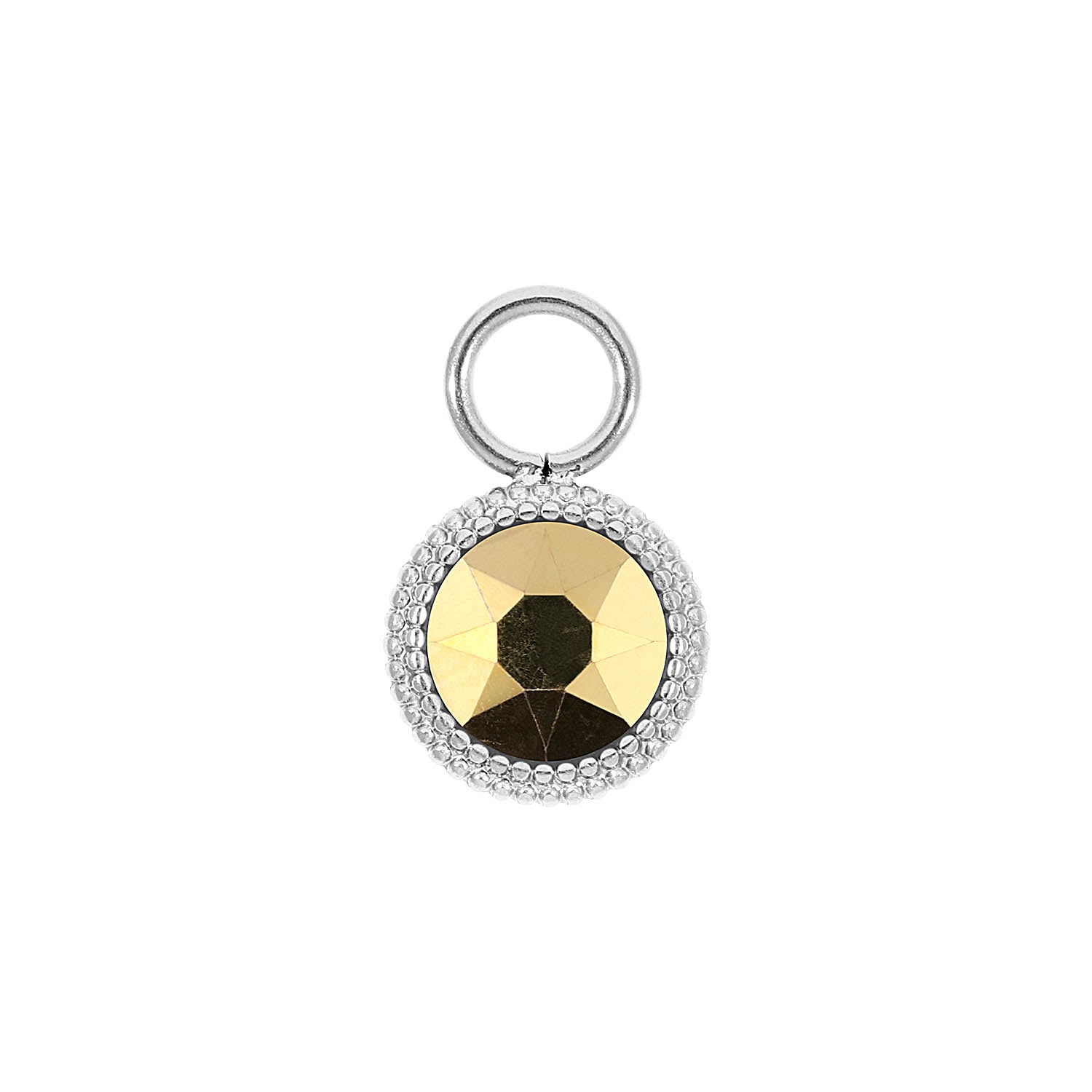 Fabero Flat Charm 10 mm - Silber