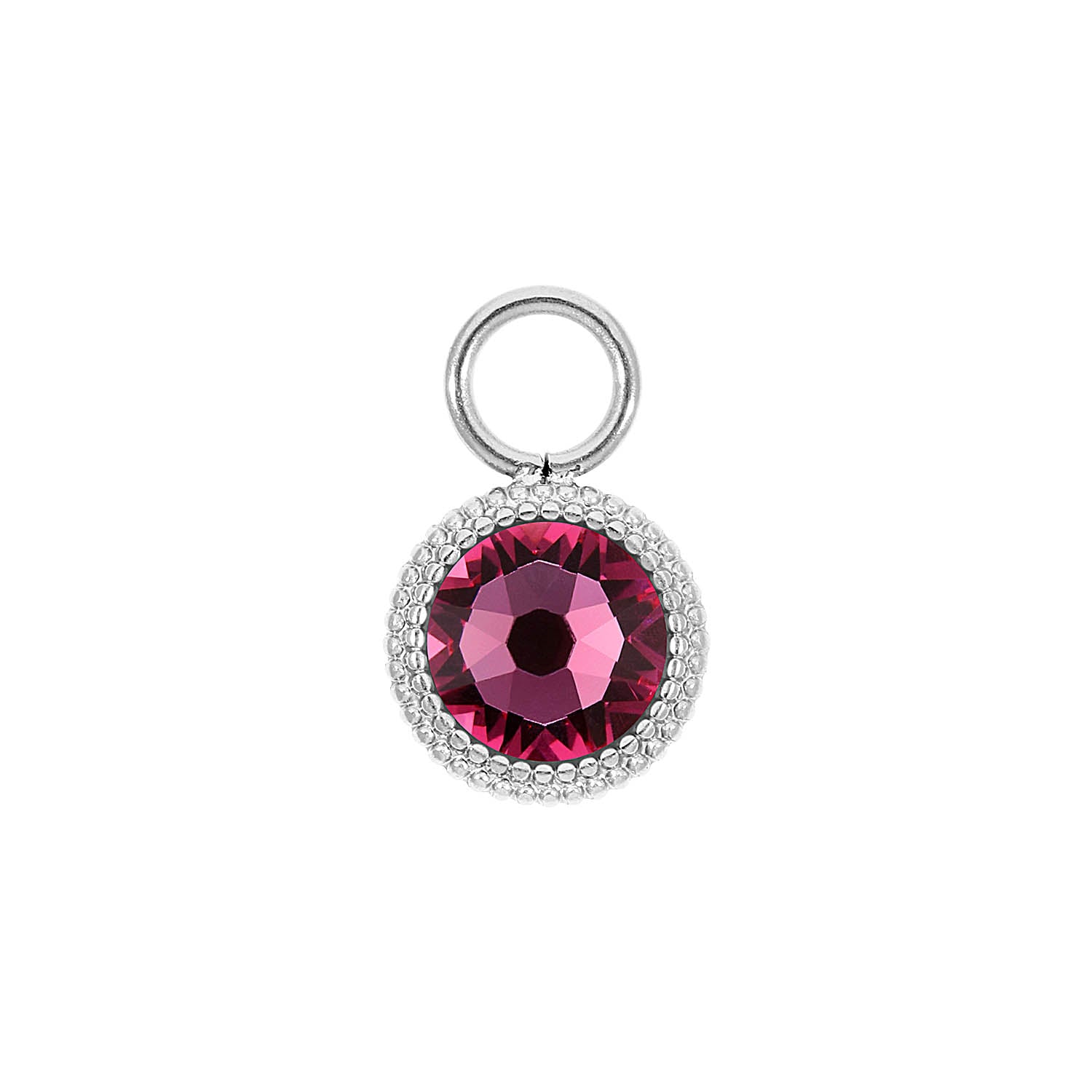 Fabero Flat Charm 10 mm - Silber rose