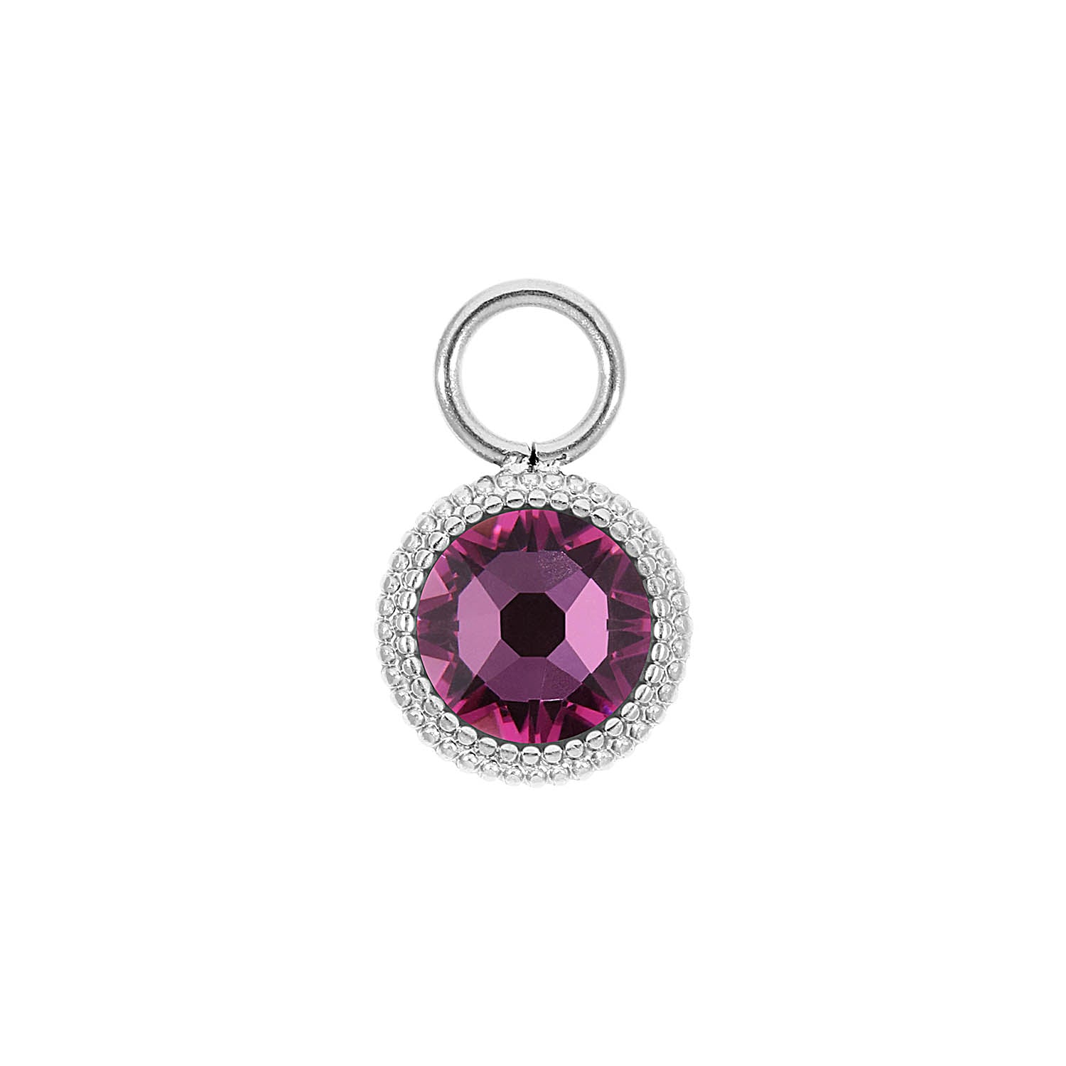 Fabero Flat Charm 10 mm - Silber