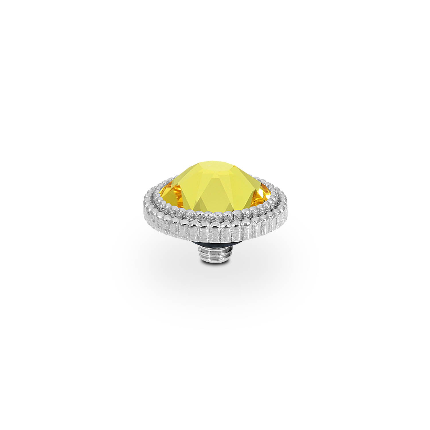 Fabero Flat Top 10 mm - Silber light topaz