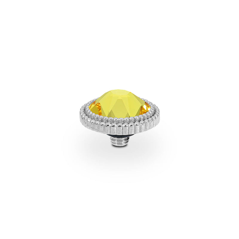Fabero Flat Top 10 mm - Silber light topaz