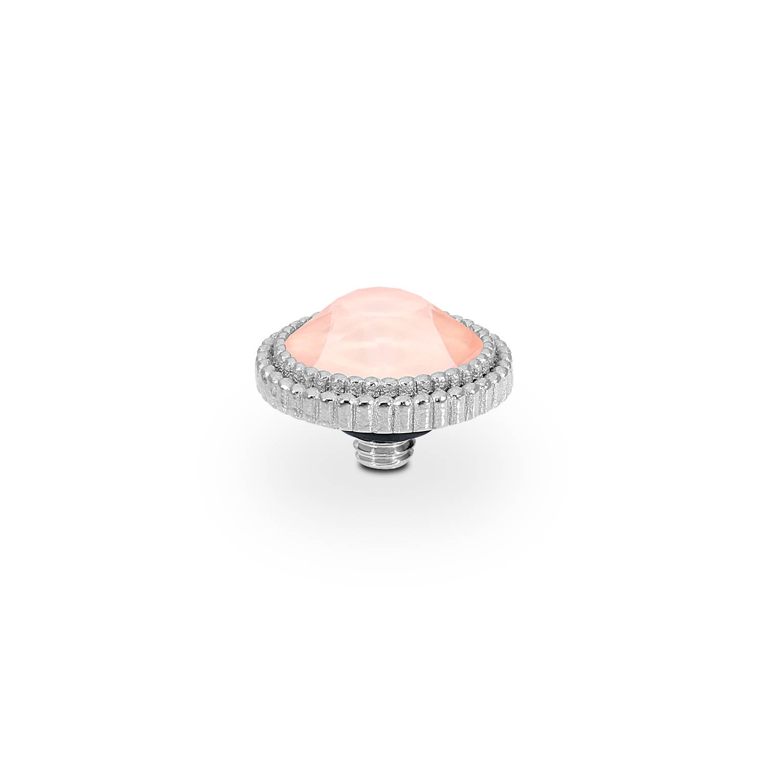 Fabero Flat Top 10 mm - Silber Crystal Flamingo Ignite
