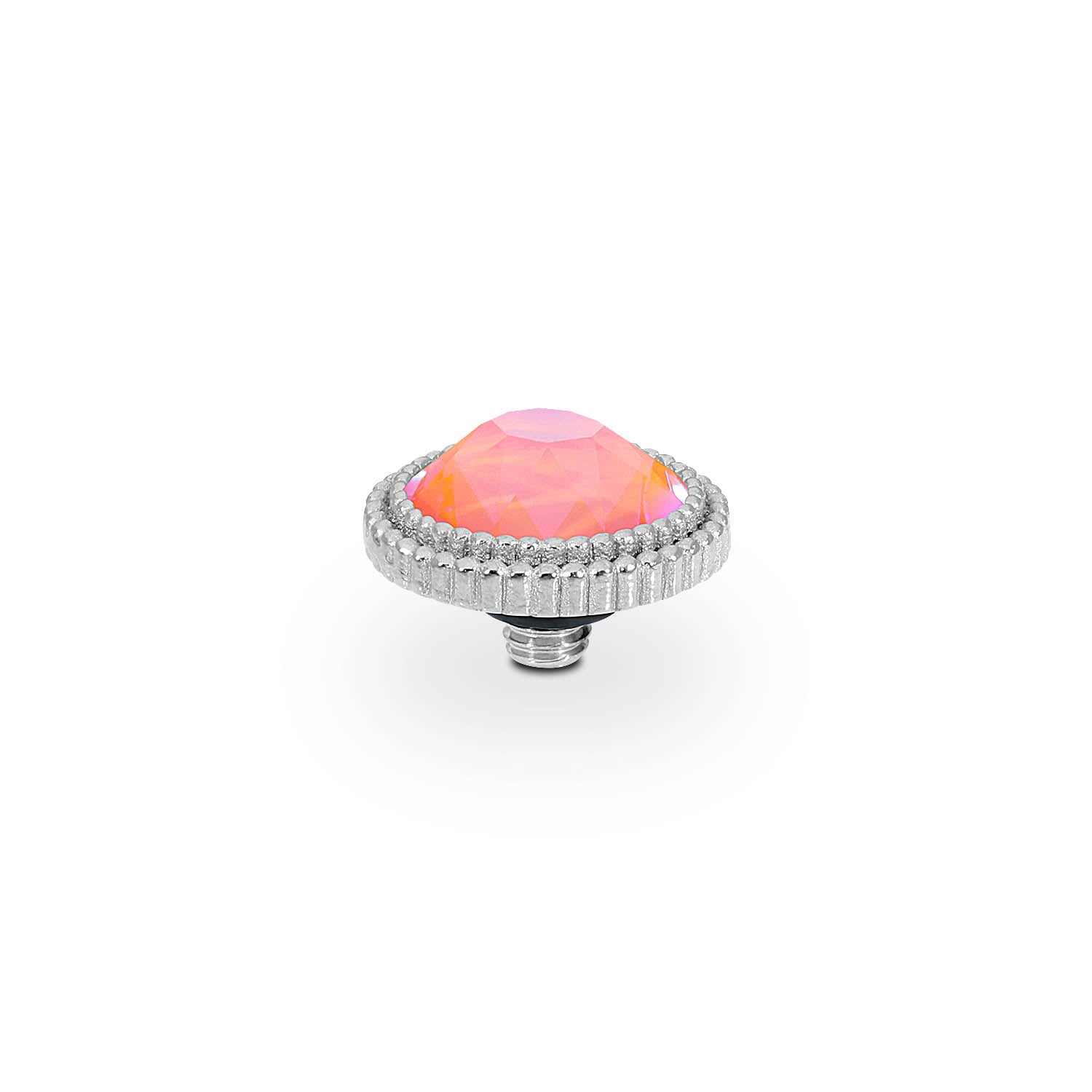 Fabero Flat Top 10 mm - Silber crystal orange glow delite