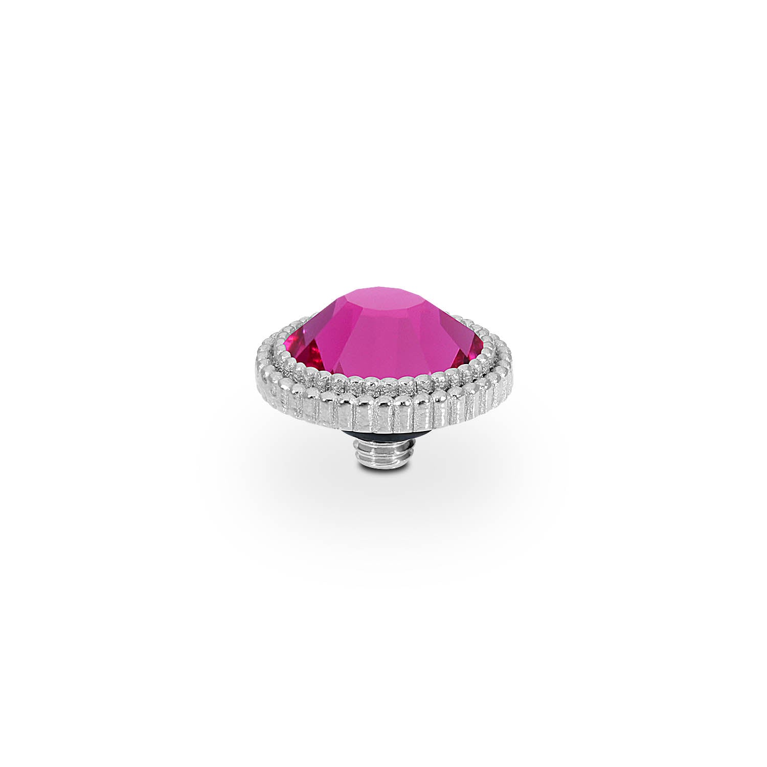 Fabero Flat Top 10 mm - Silber fuchsia