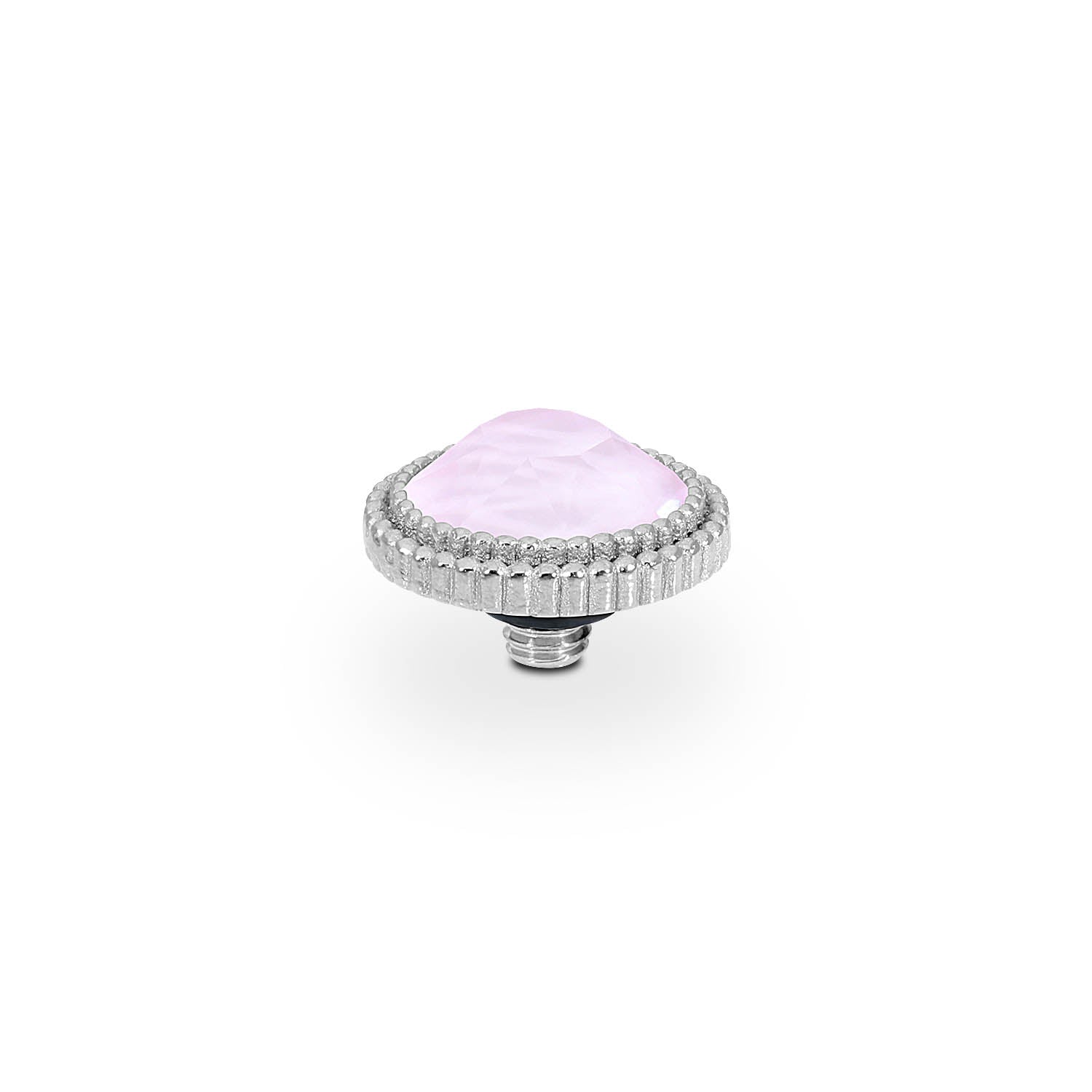 Fabero Flat Top 10 mm - Silber crystal soft rose ignite