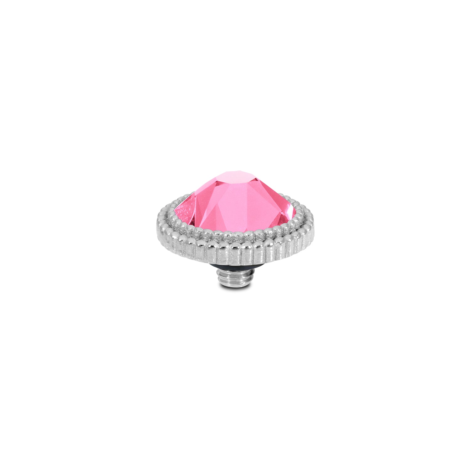 Fabero Flat Top 10 mm - Silber Crystal Dahlia Ignite