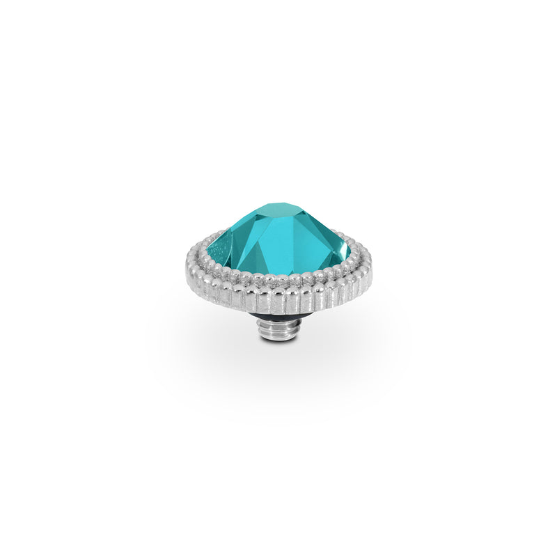 Fabero Flat Top 10 mm - Silber Crystal Pine Green Ignite