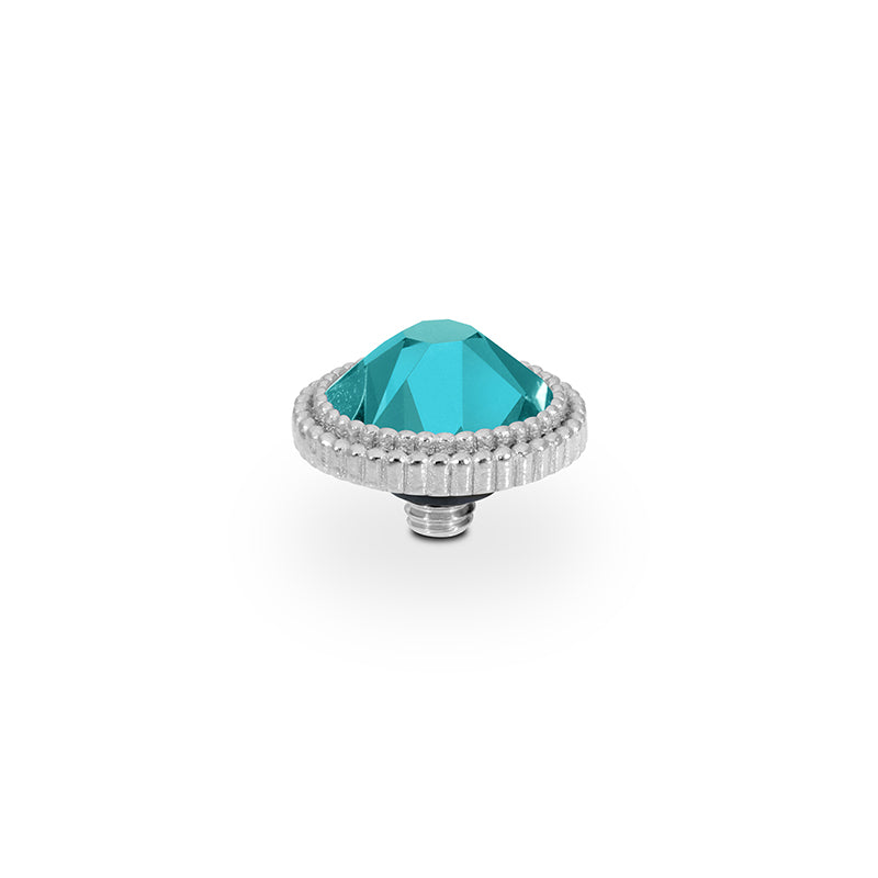 Fabero Flat Top 10 mm - Silber Crystal Pine Green Ignite
