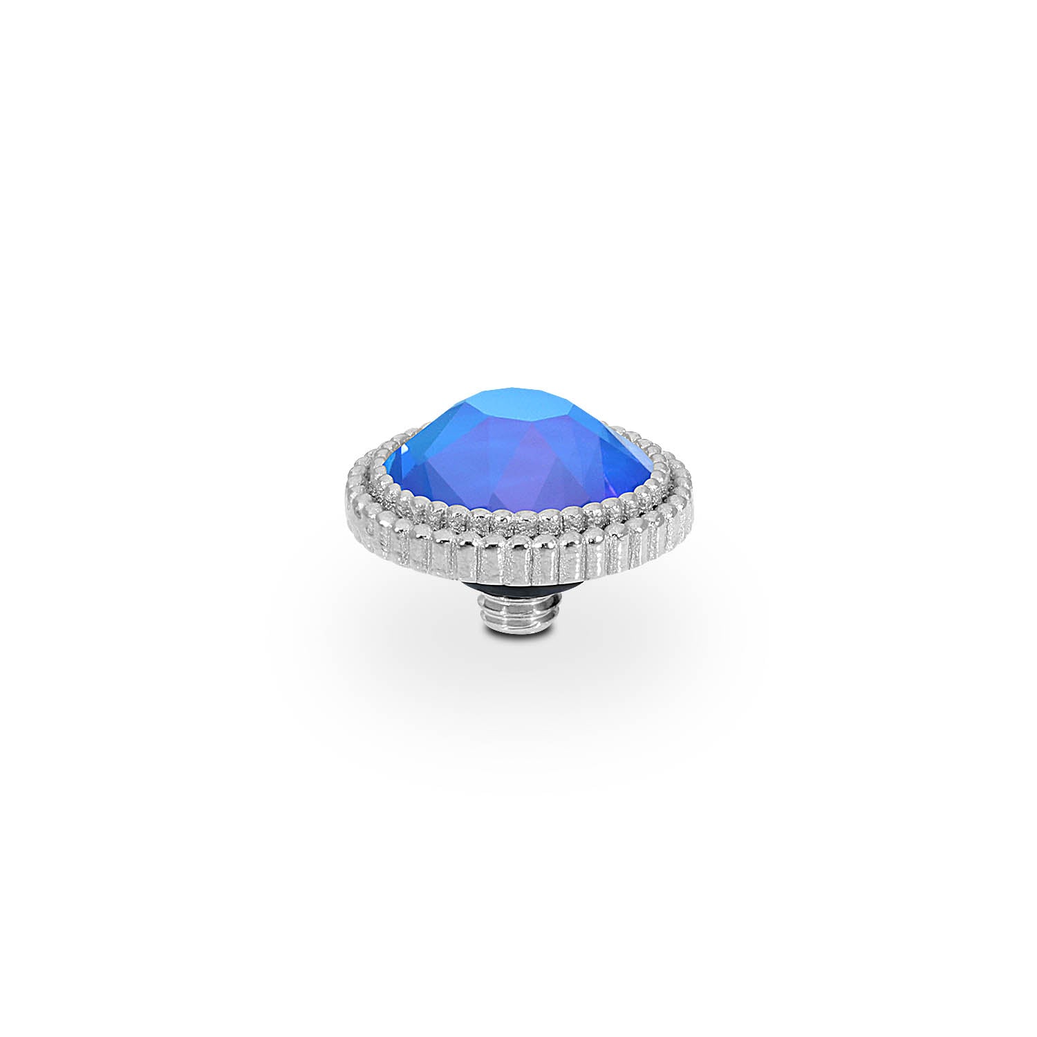 Fabero Flat Top 10 mm - Silber royal blue delite