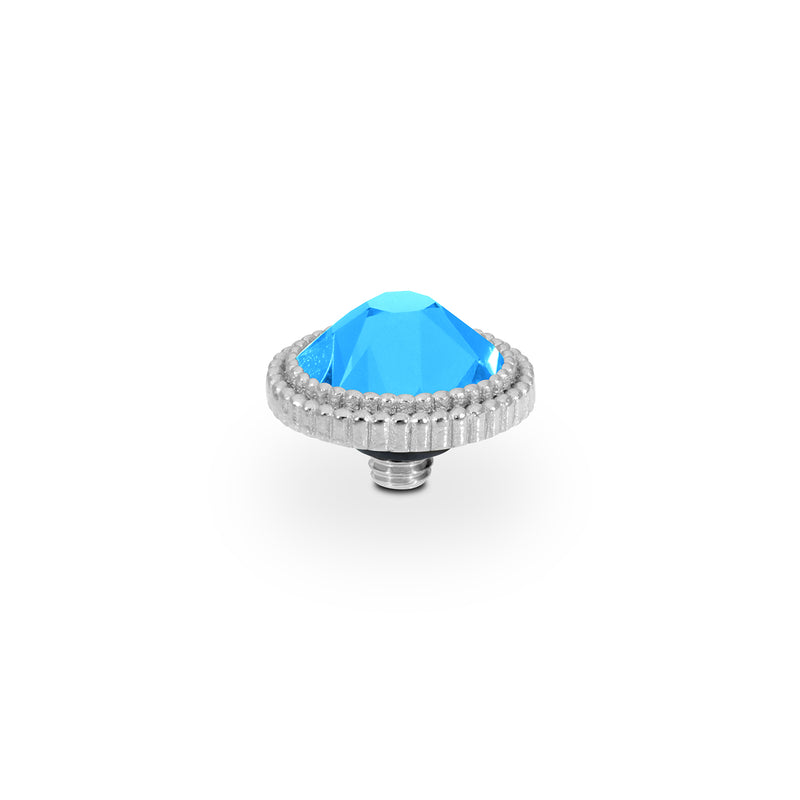 Fabero Flat Top 10 mm - Silber Crystal Electric Blue Ignite