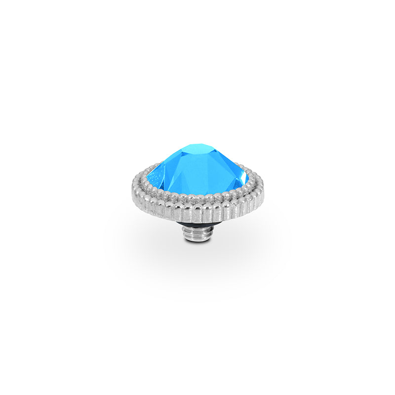 Fabero Flat Top 10 mm - Silber Crystal Electric Blue Ignite