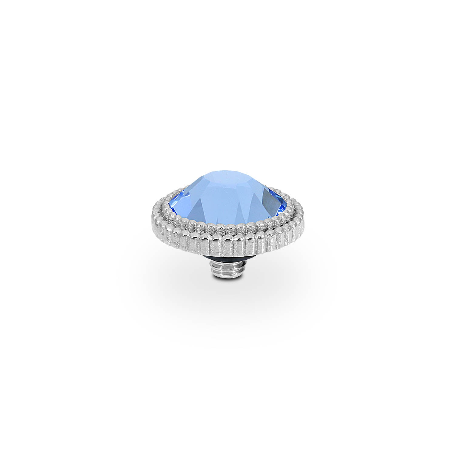 Fabero Flat Top 10 mm - Silber light sapphire