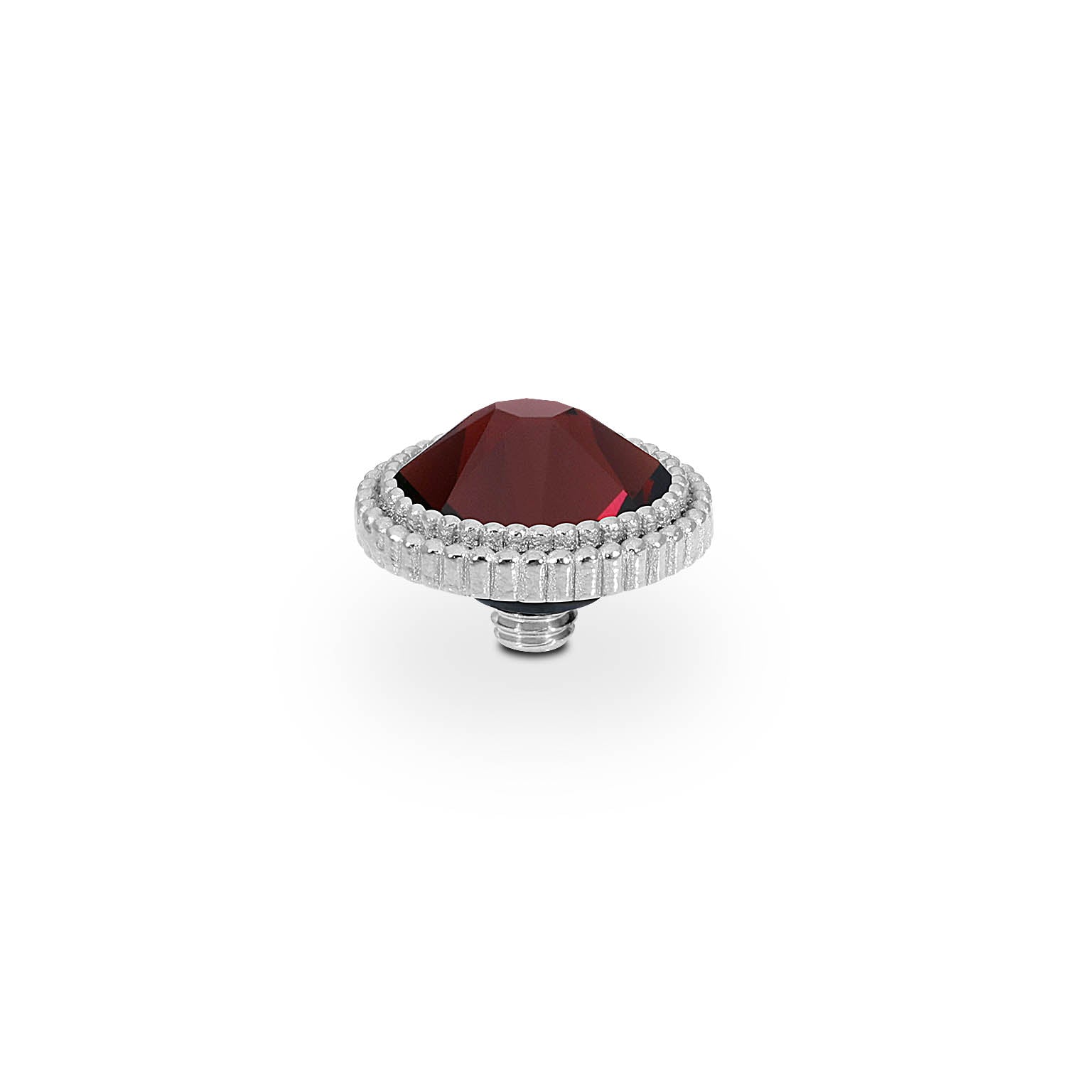 Fabero Flat Top 10 mm - Silber Burgundy
