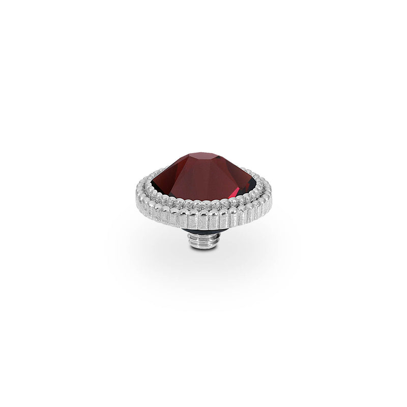 Fabero Flat Top 10 mm - Silber Burgundy