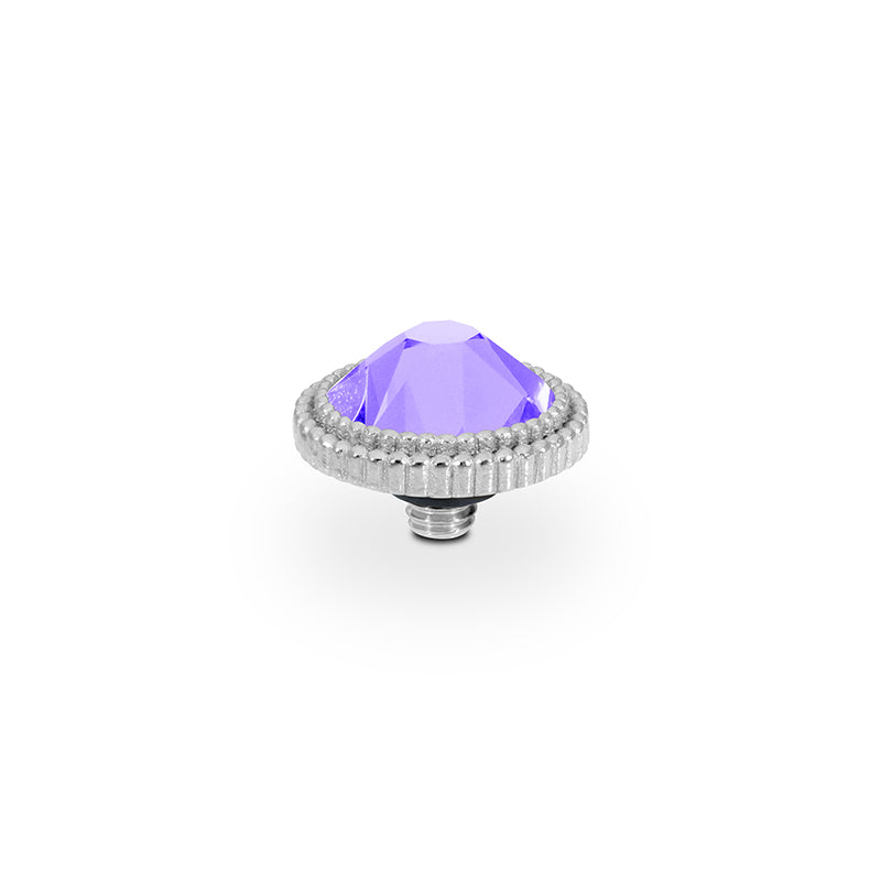 Fabero Flat Top 10 mm - Silber Crystal Purple Ignite