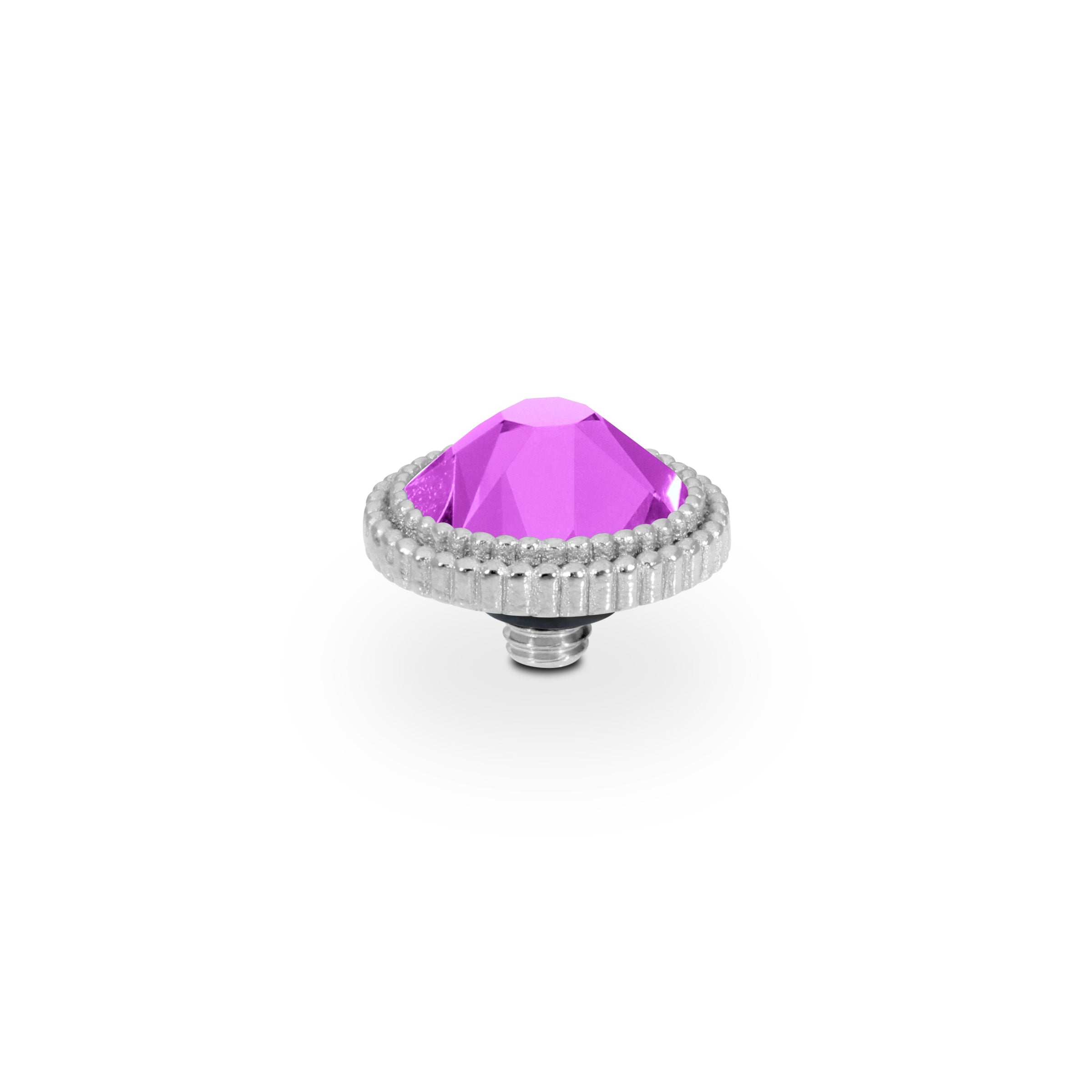 Fabero Flat Top 10 mm - Silber Crystal Electric Violet Ignite