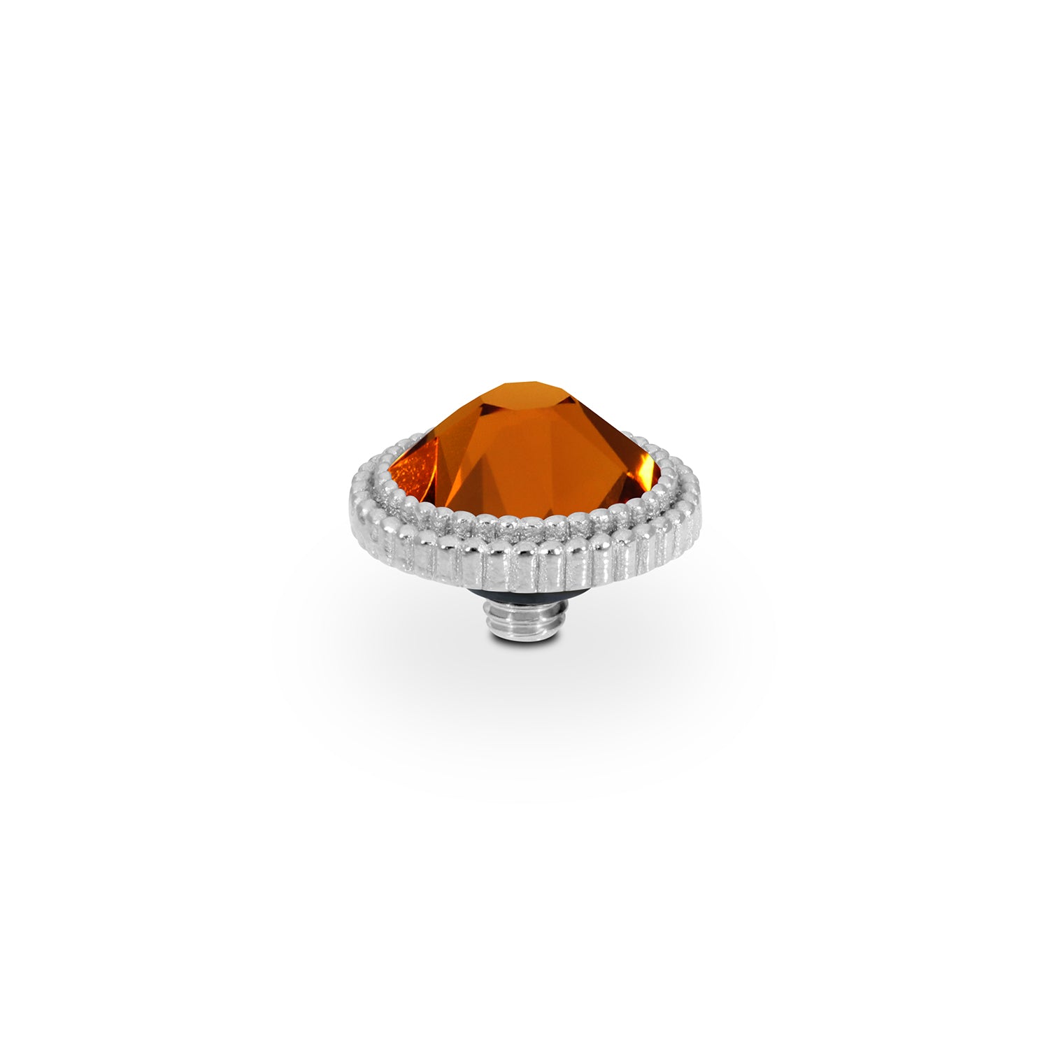 Fabero Flat Top 10 mm - Silber Smoked Topaz