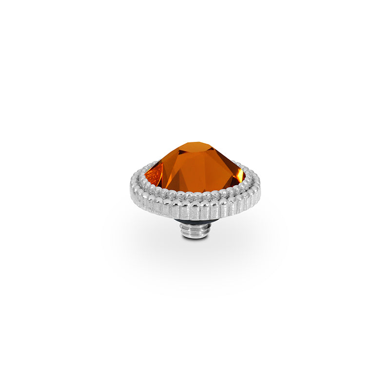 Fabero Flat Top 10 mm - Silber Smoked Topaz