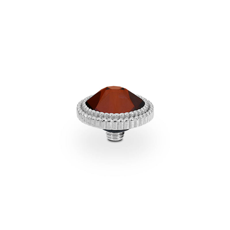 Fabero Flat Top 10 mm - Silber smoked amber