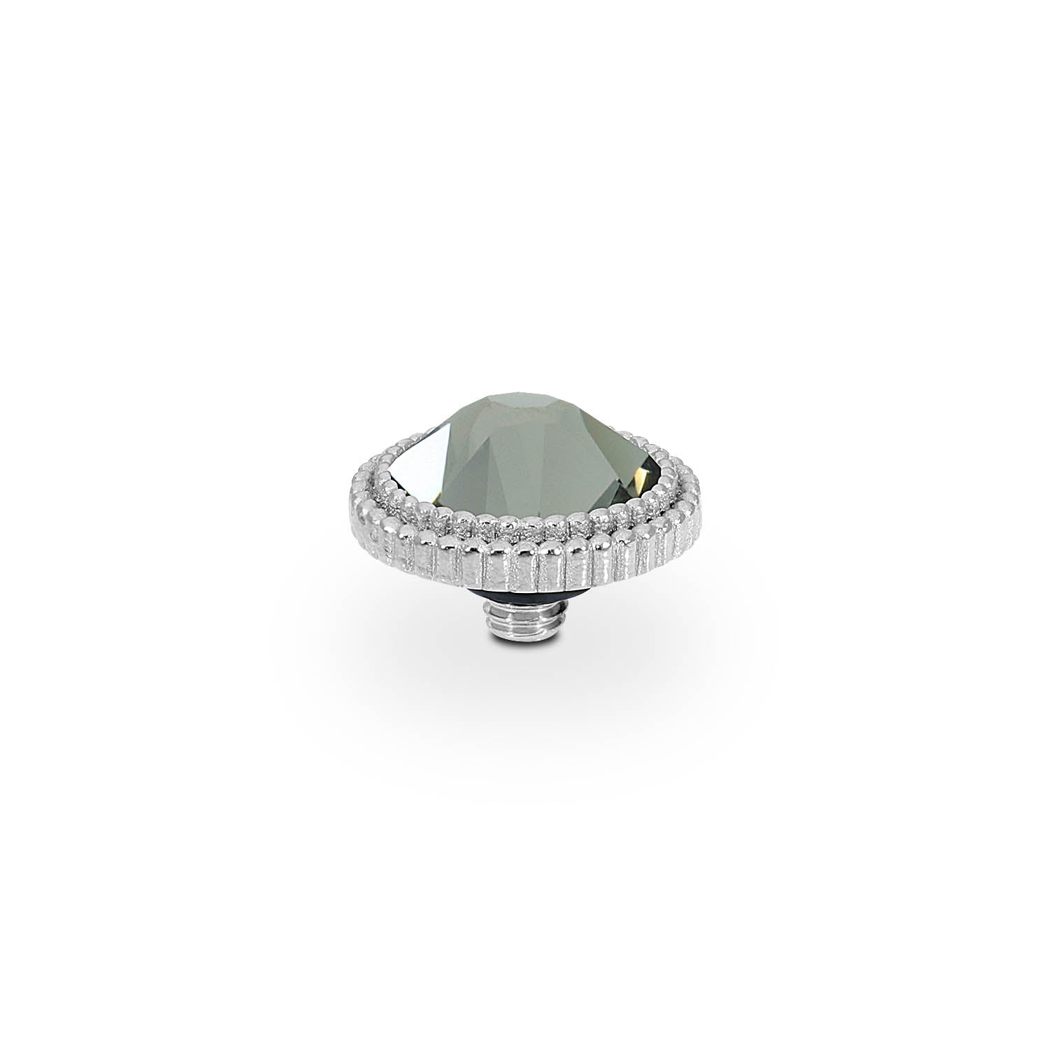 Fabero Flat Top 10 mm - Silber black diamond