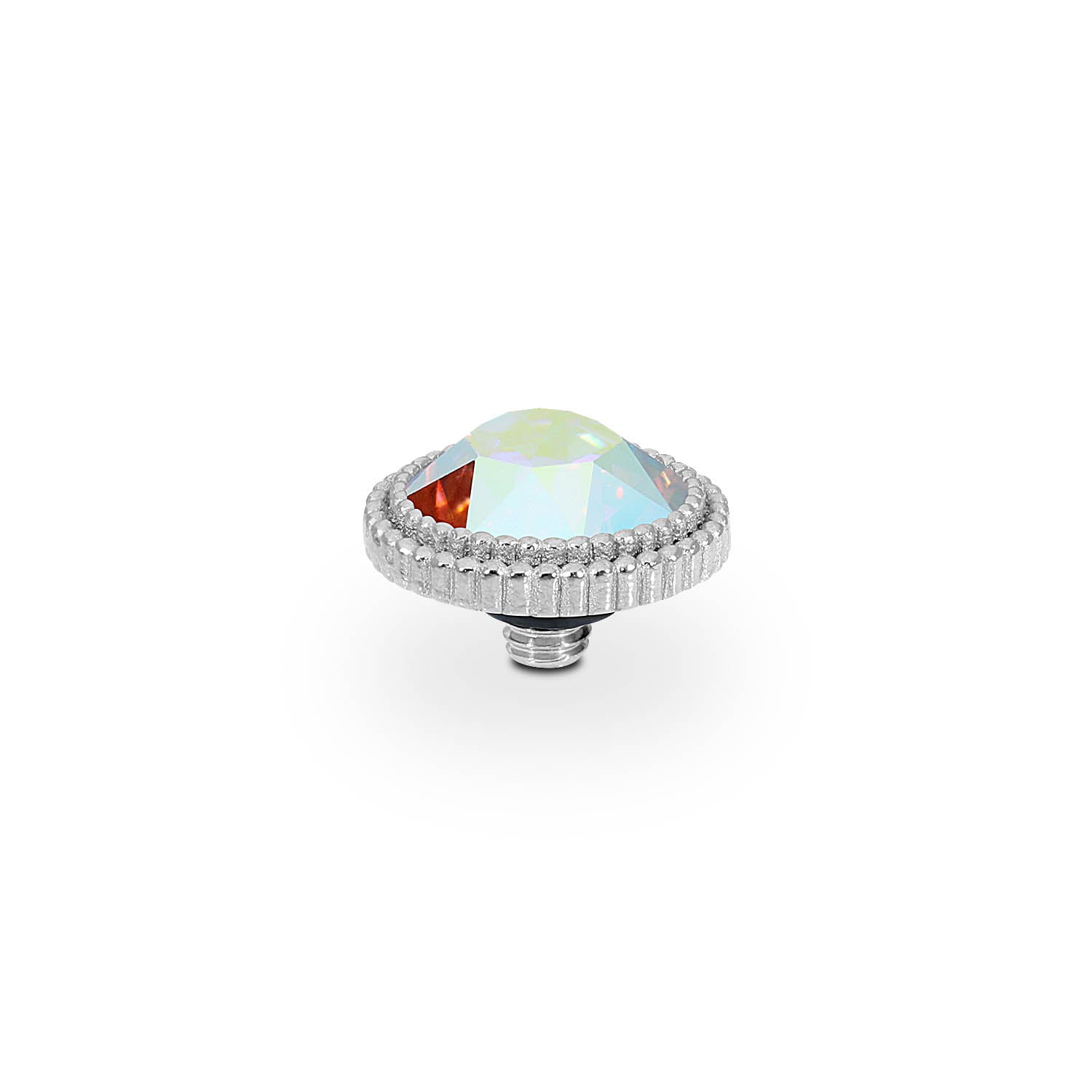 Fabero Flat Top 10 mm - Silber crystal aurora boreale