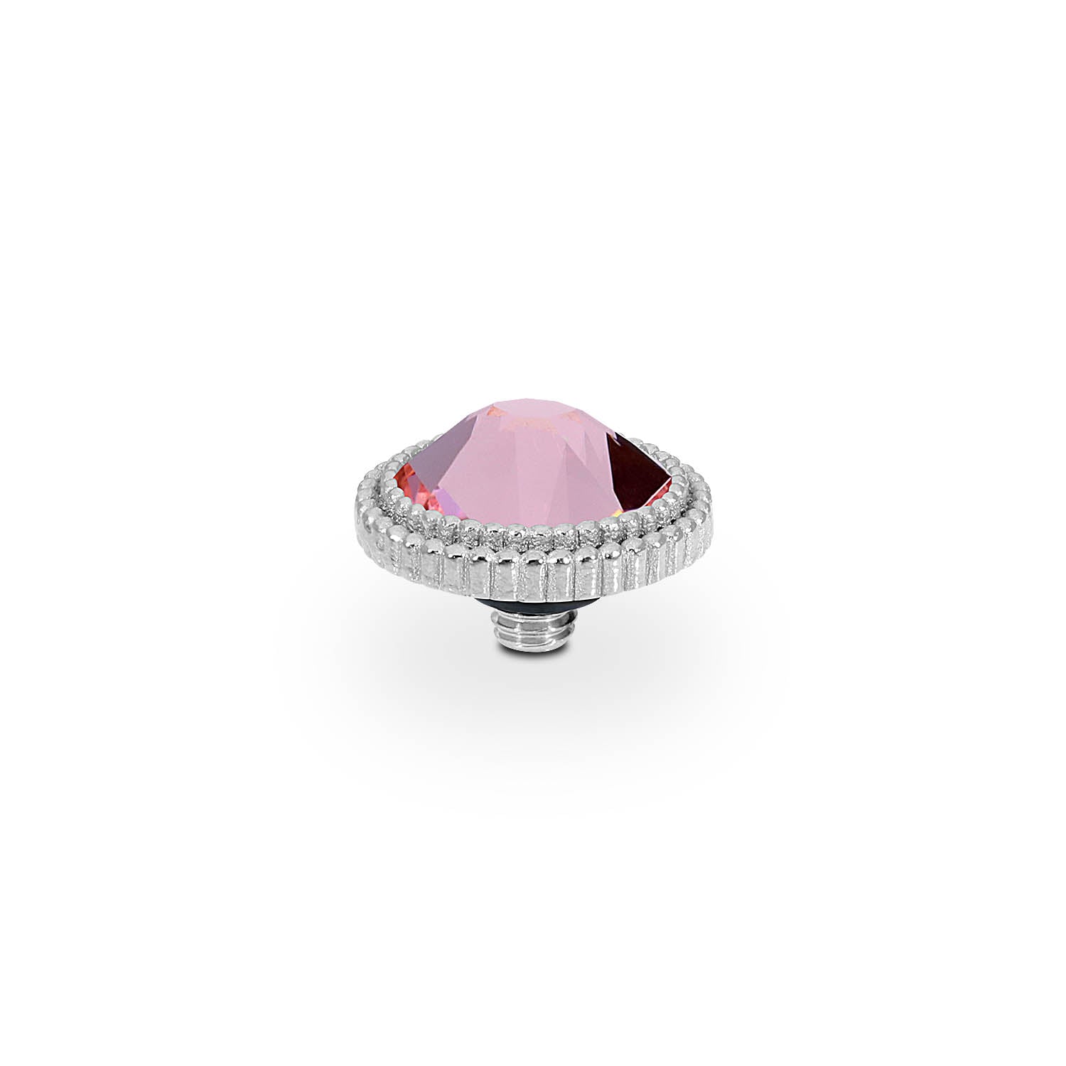 Fabero Flat Top 10 mm - Silber Light Rose