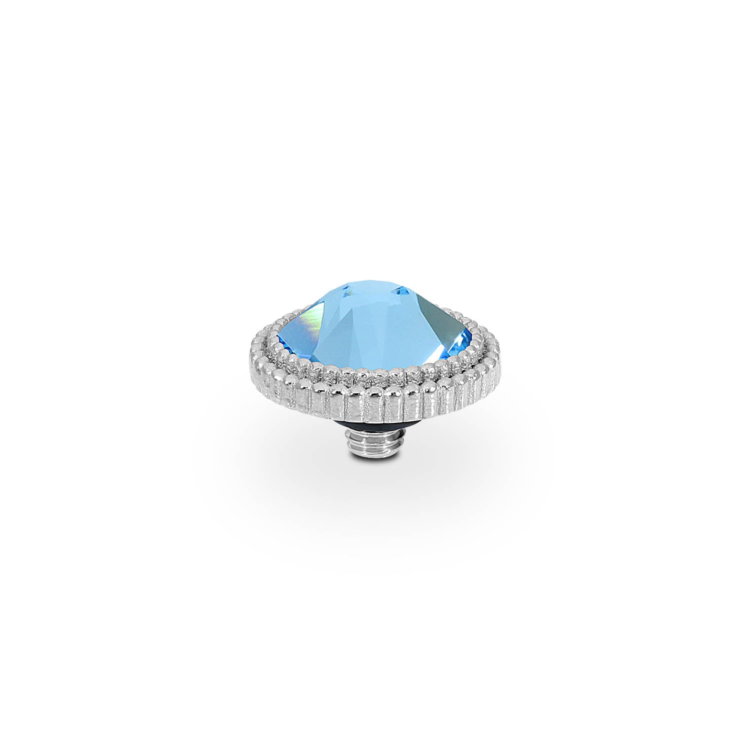 Fabero Flat Top 10 mm - Silber aquamarine