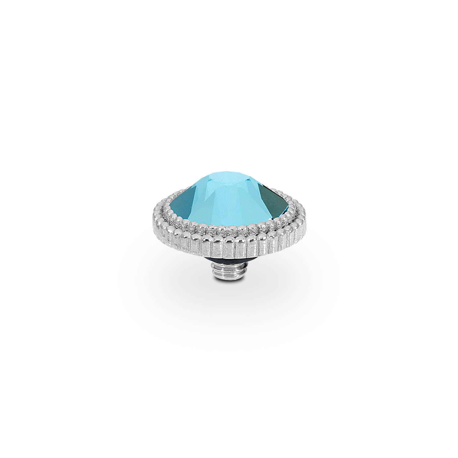 Fabero Flat Top 10 mm - Silber Light Turquoise