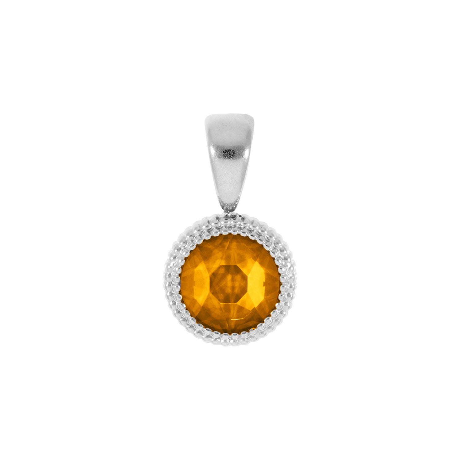 Fabero Flat Anhänger 10 mm - Silber Topaz