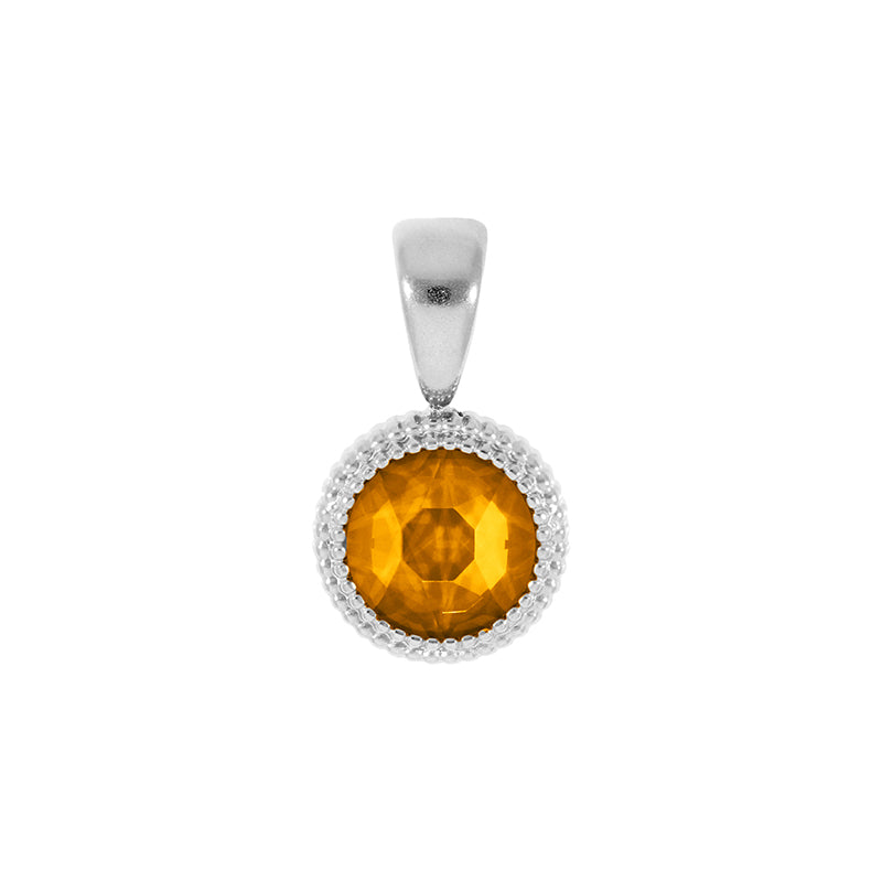 Fabero Flat Anhänger 10 mm - Silber Topaz