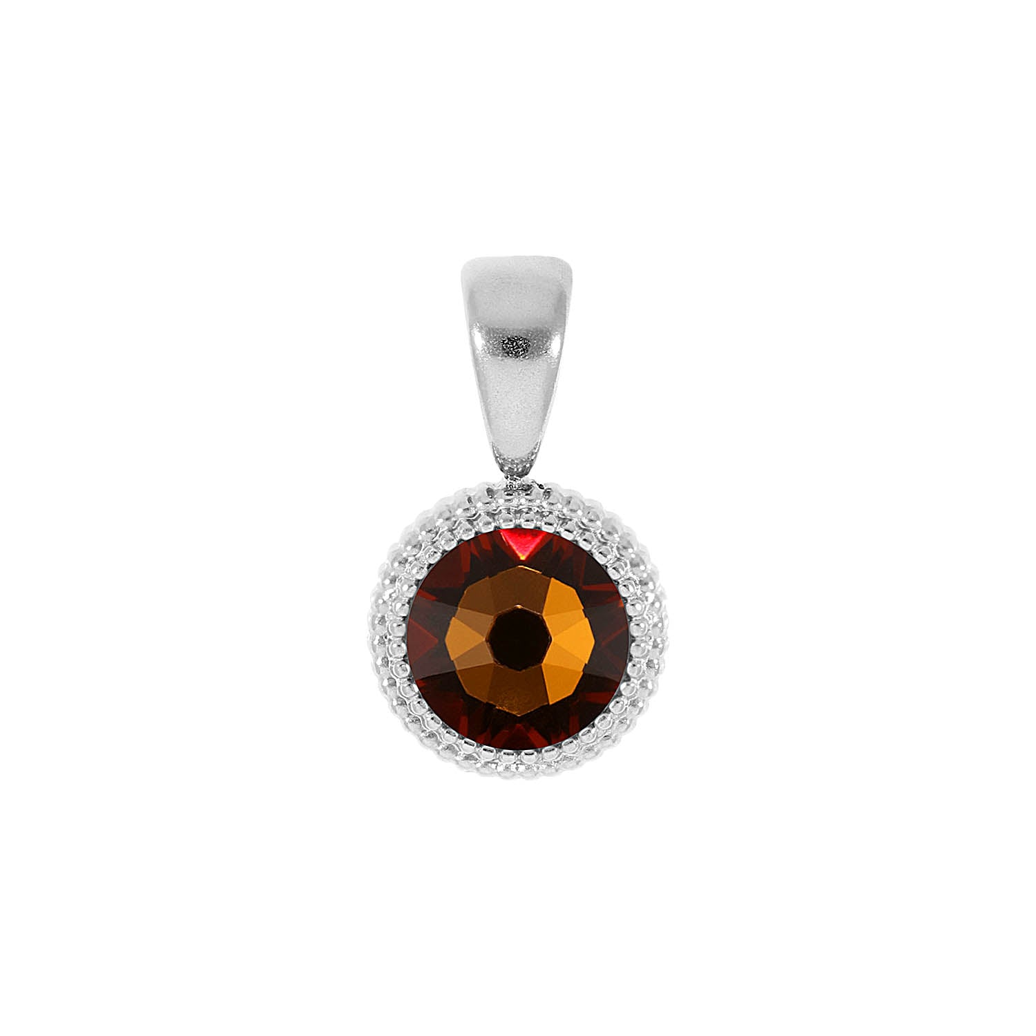Fabero Flat Anhänger 10 mm - Silber light amber