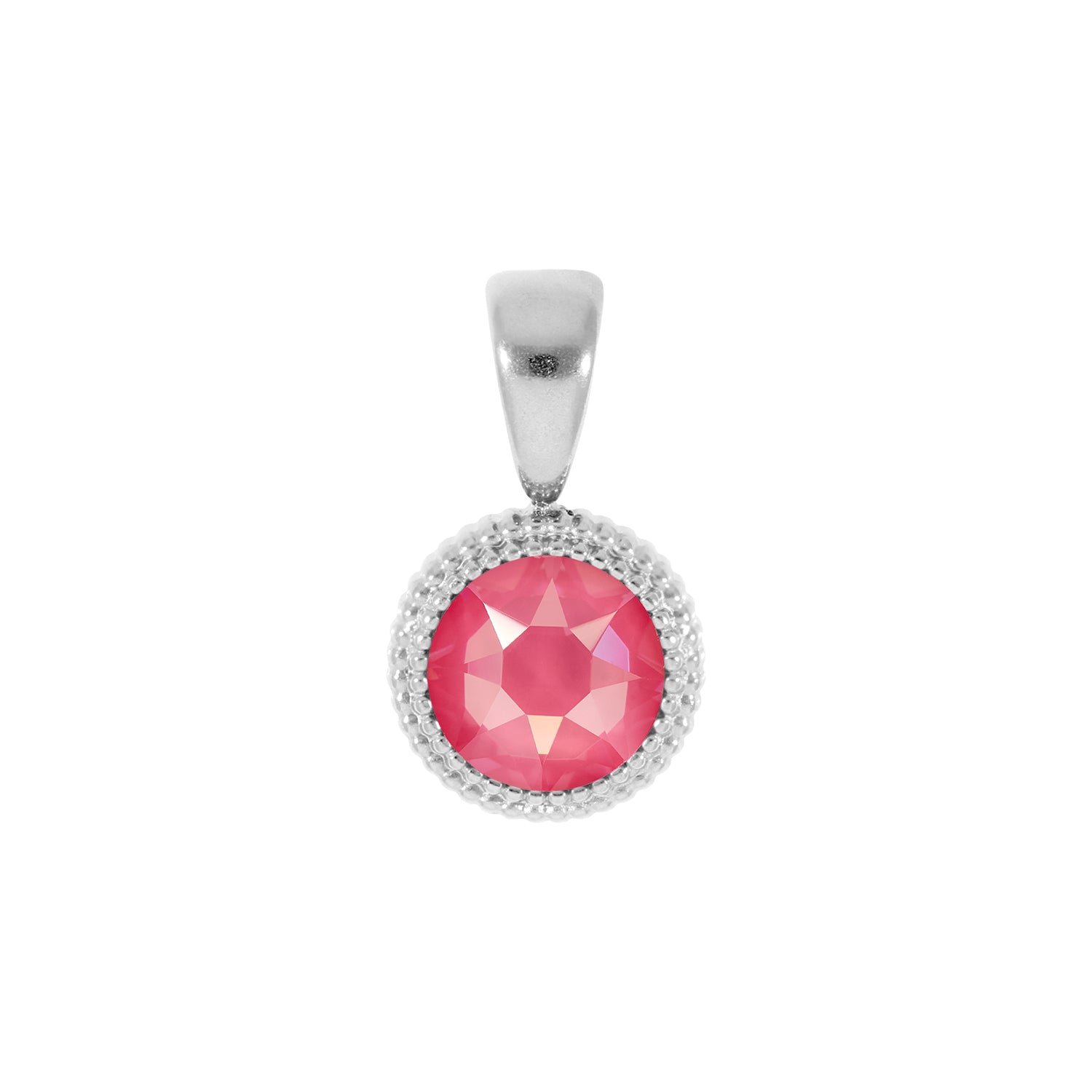 Fabero Flat Anhänger 10 mm - Silber Crystal Dahlia Ignite
