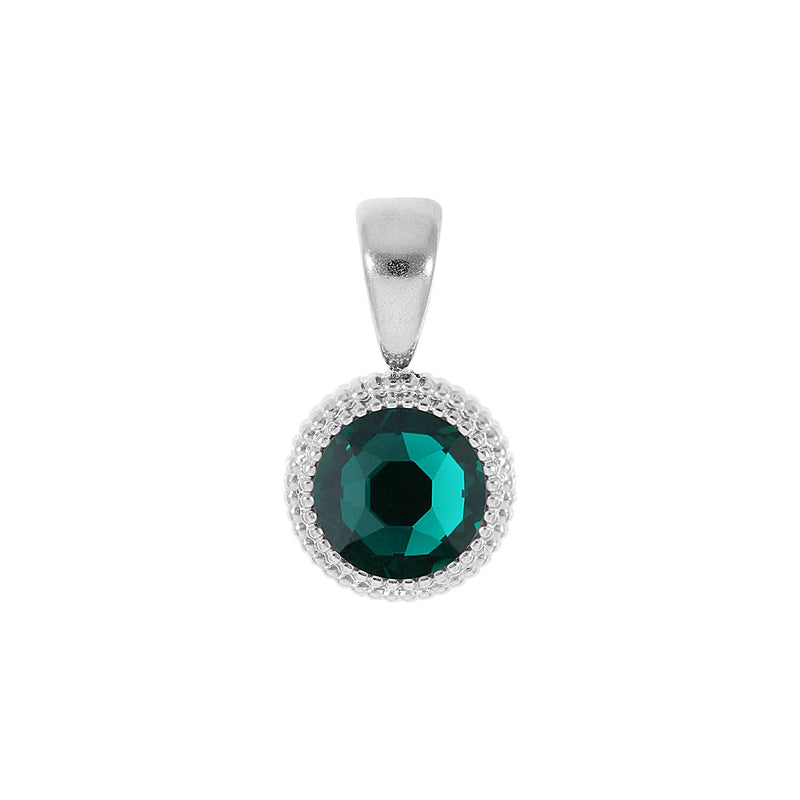 Fabero Flat Anhänger 10 mm - Silber emerald
