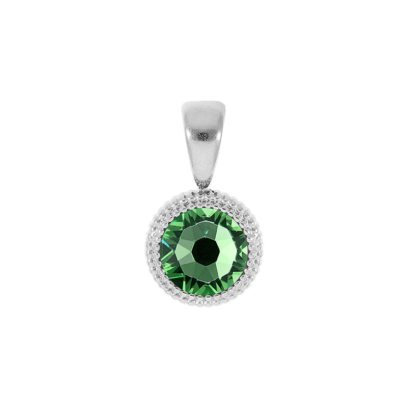 Fabero Flat Anhänger 10 mm - Silber peridot