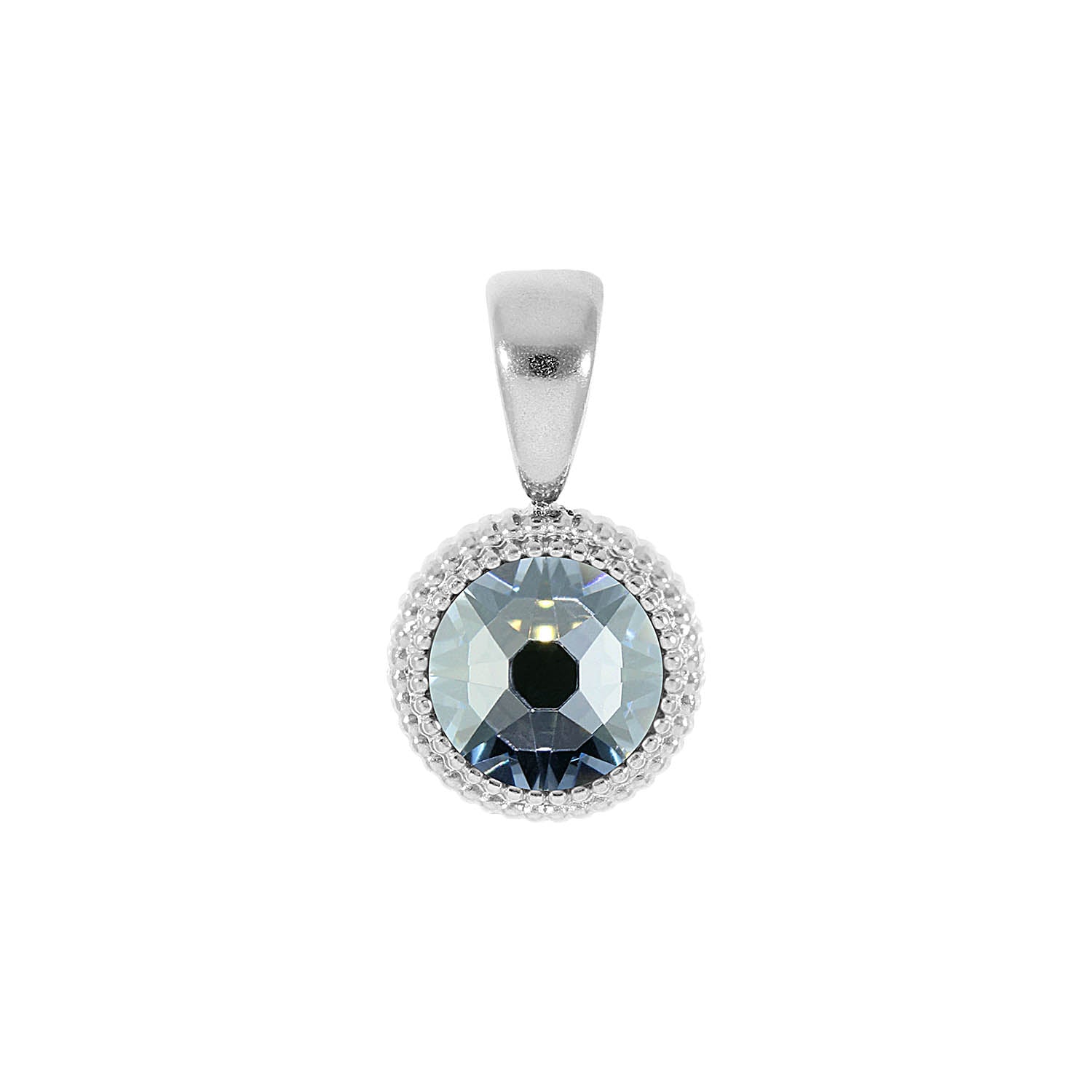 Fabero Flat Anhänger 10 mm - Silber blue shade
